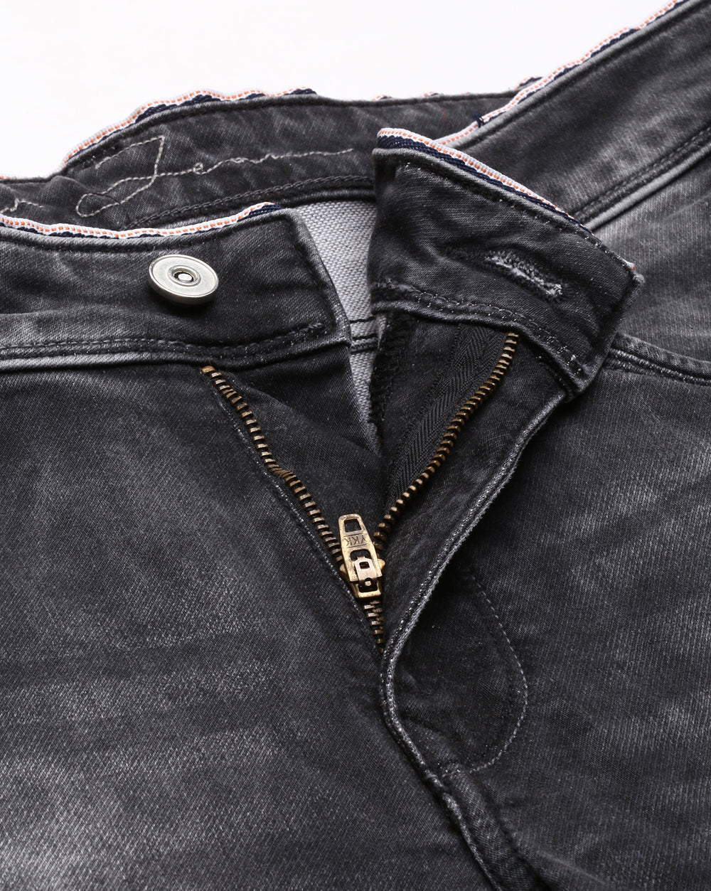 Distressed Dark Grey Denim