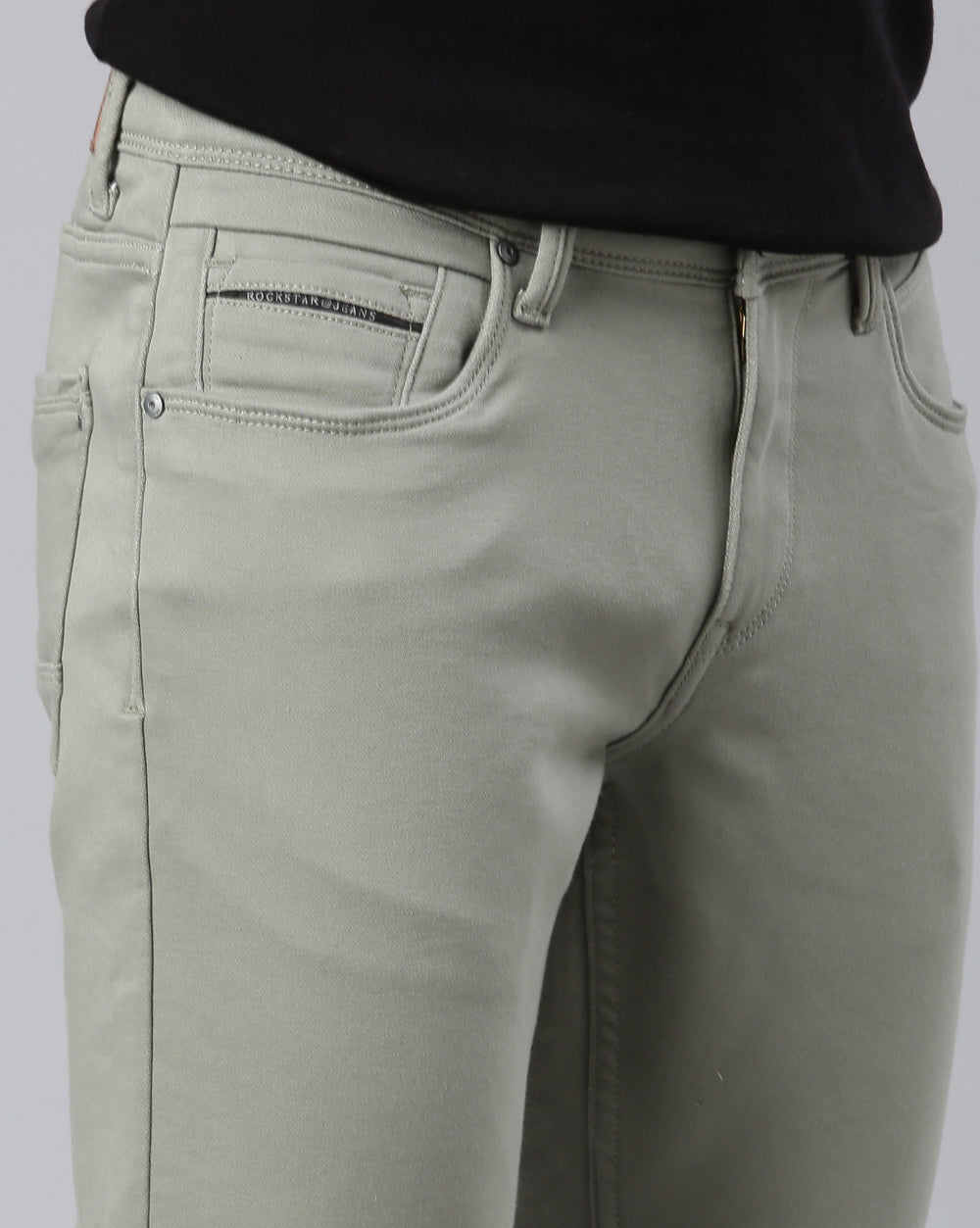 Pistachio Green Colored Denim