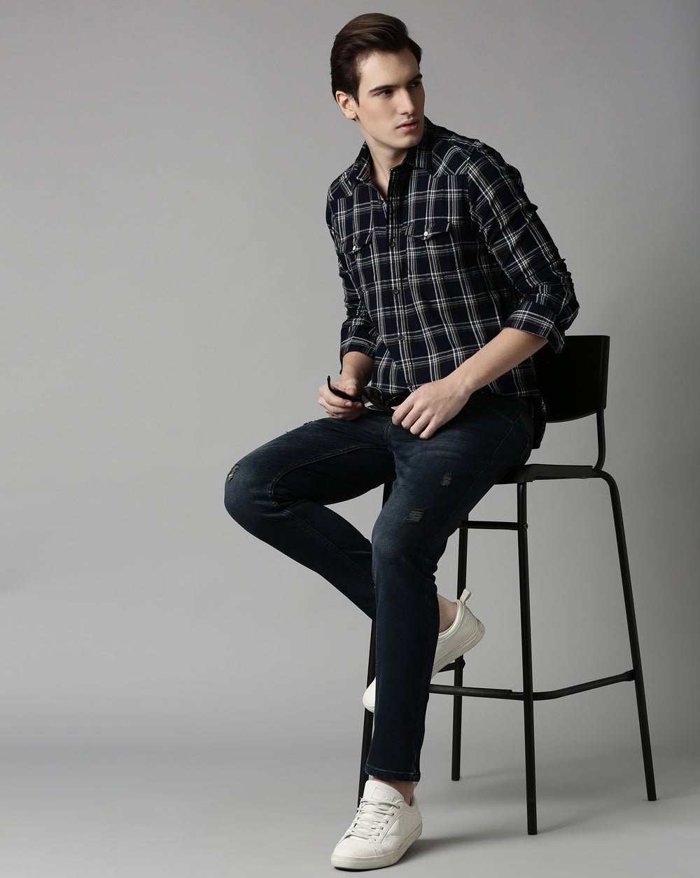 Swing Indigo Checkered Shirt