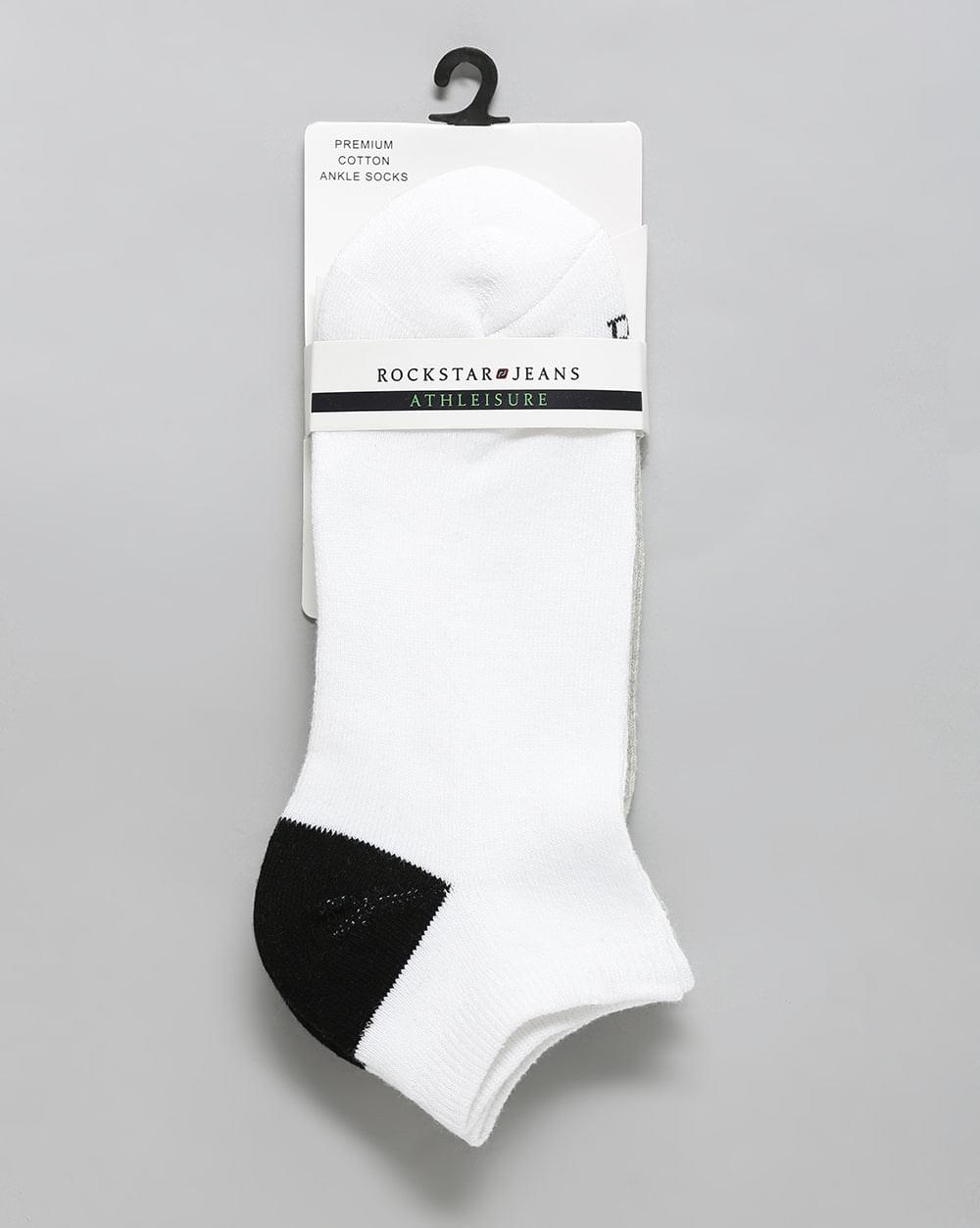 Ankle Socks - White/Light Grey