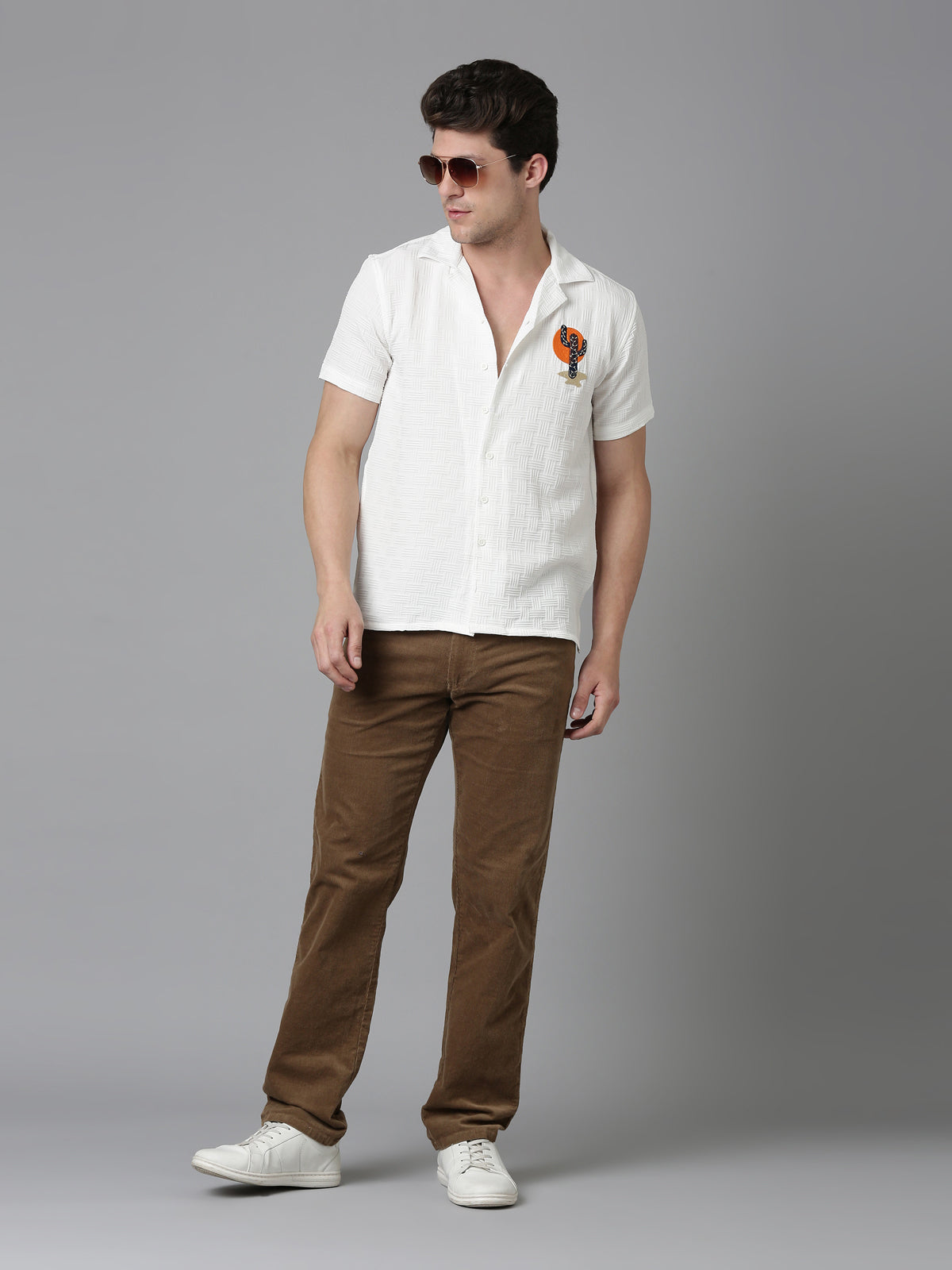 Men Cactus shirt - White