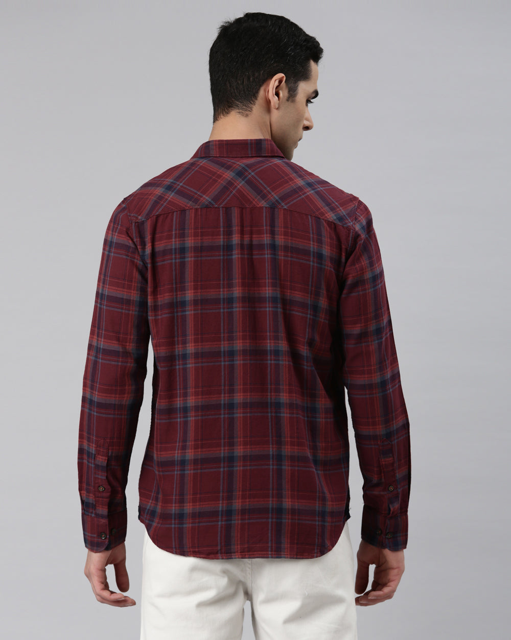 Sway Maroon Checkered Shirt
