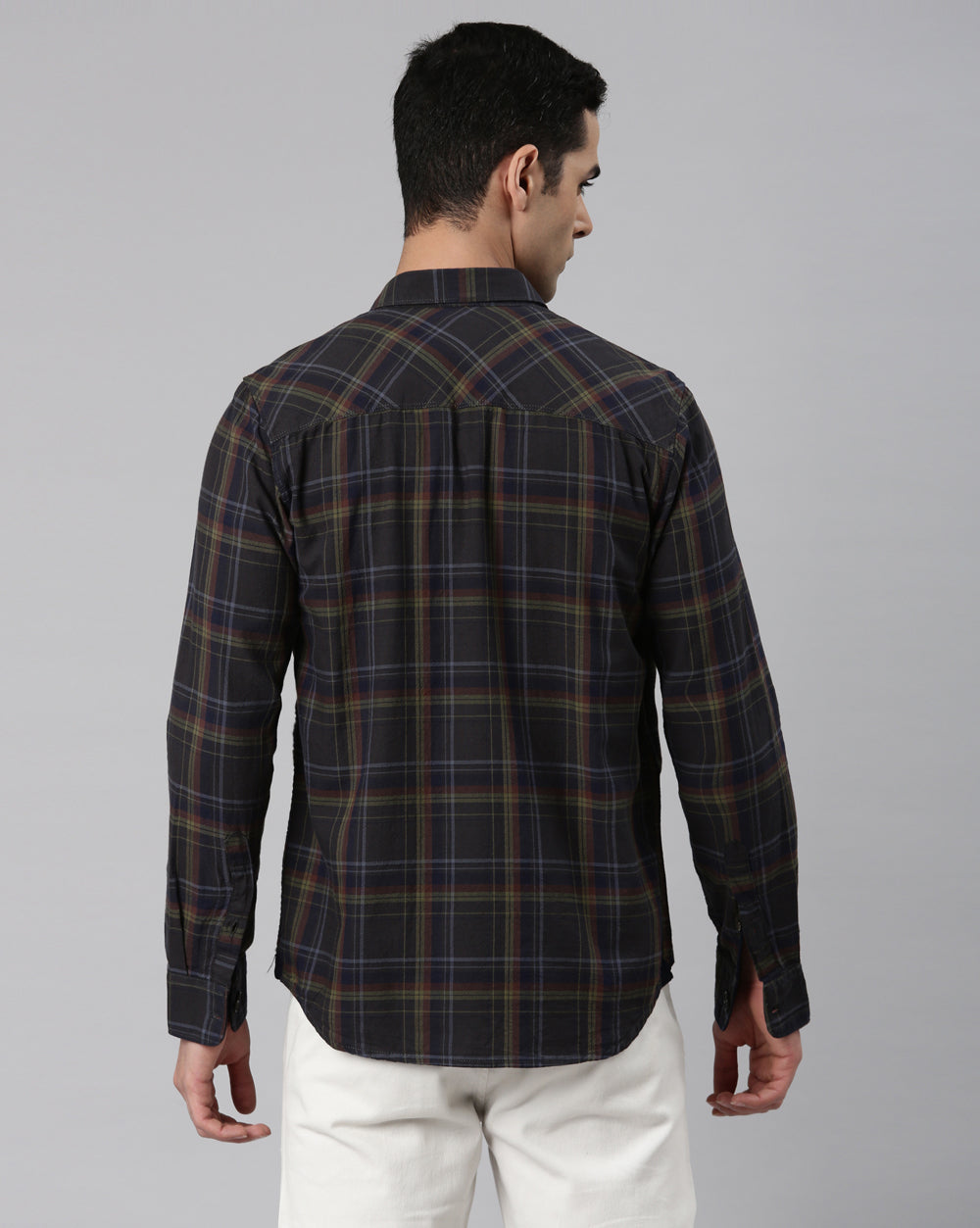 Sway Olive Checkered Shirt