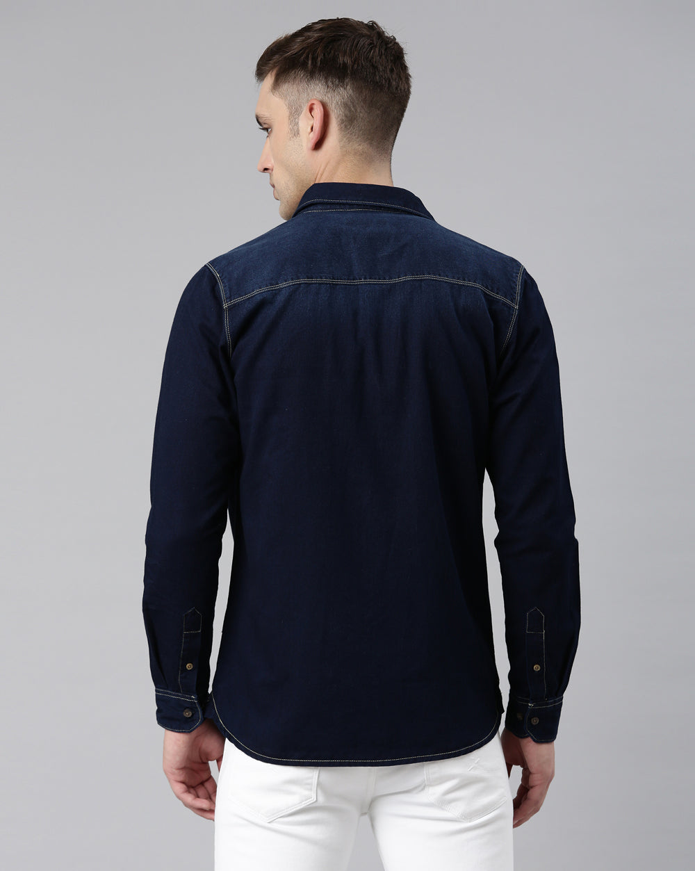 Men's Twill Indigo Denim Shirt