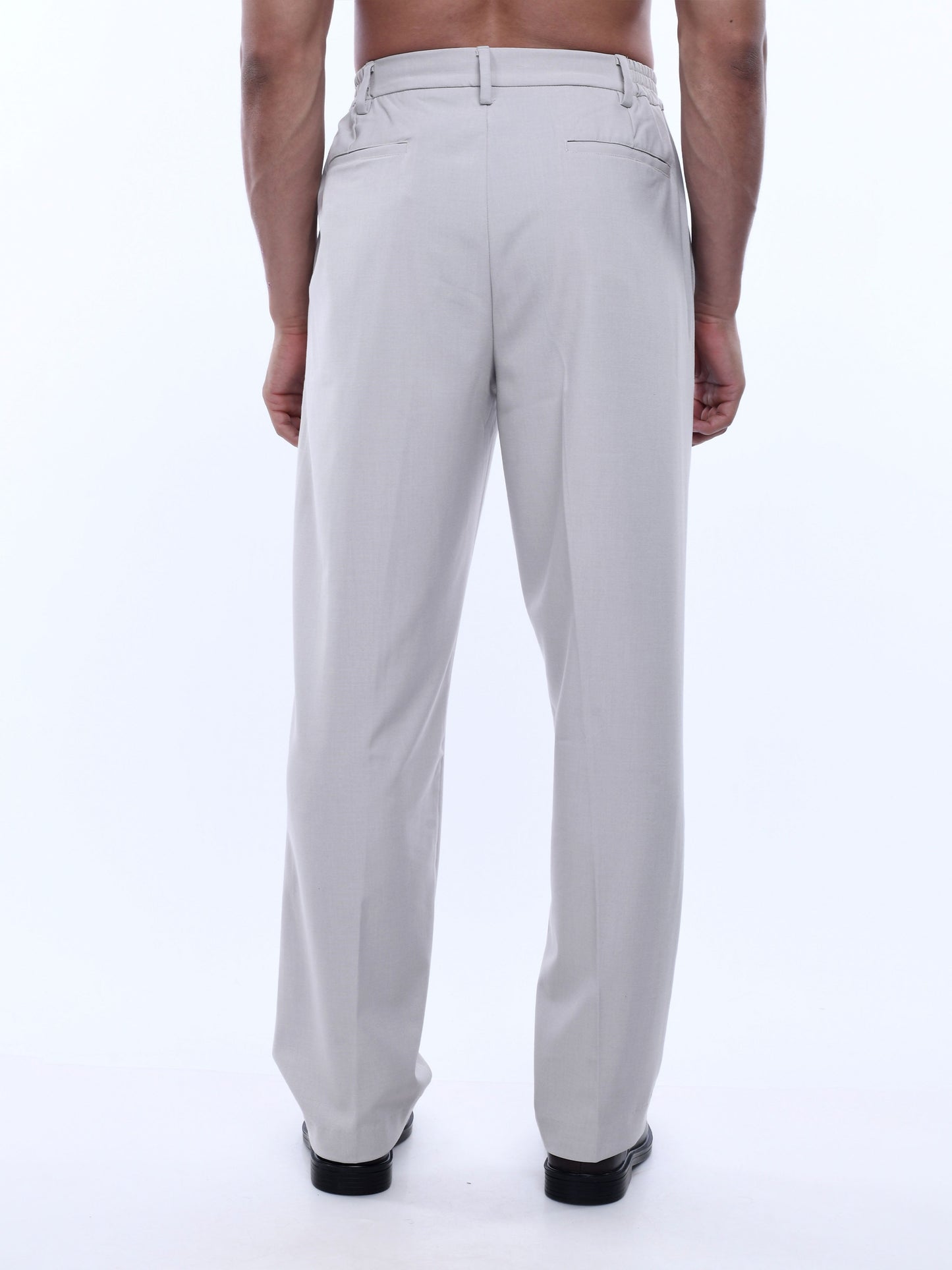 Soft Handle Relaxed Cream Trousers
