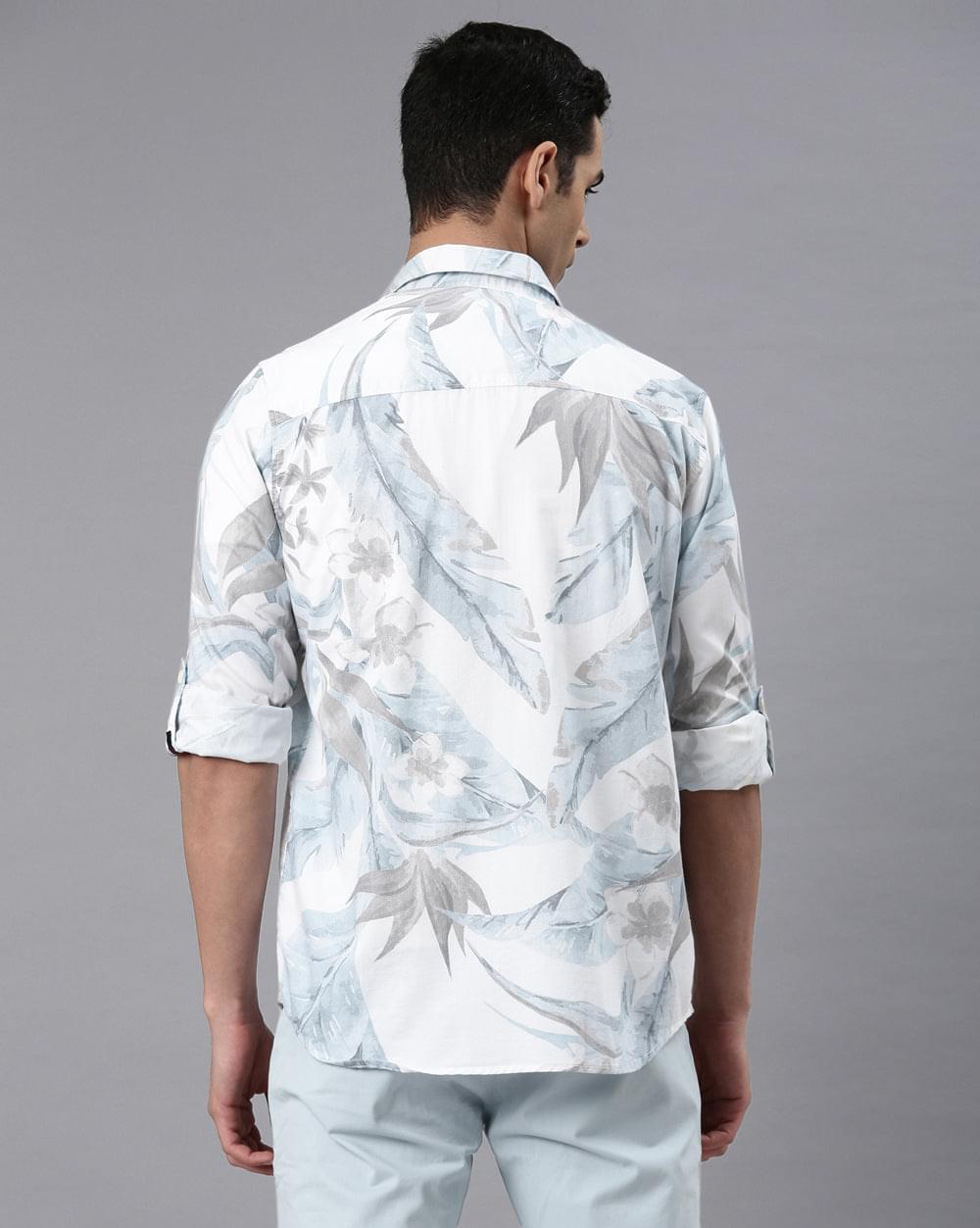 Blue Printed Shirt
