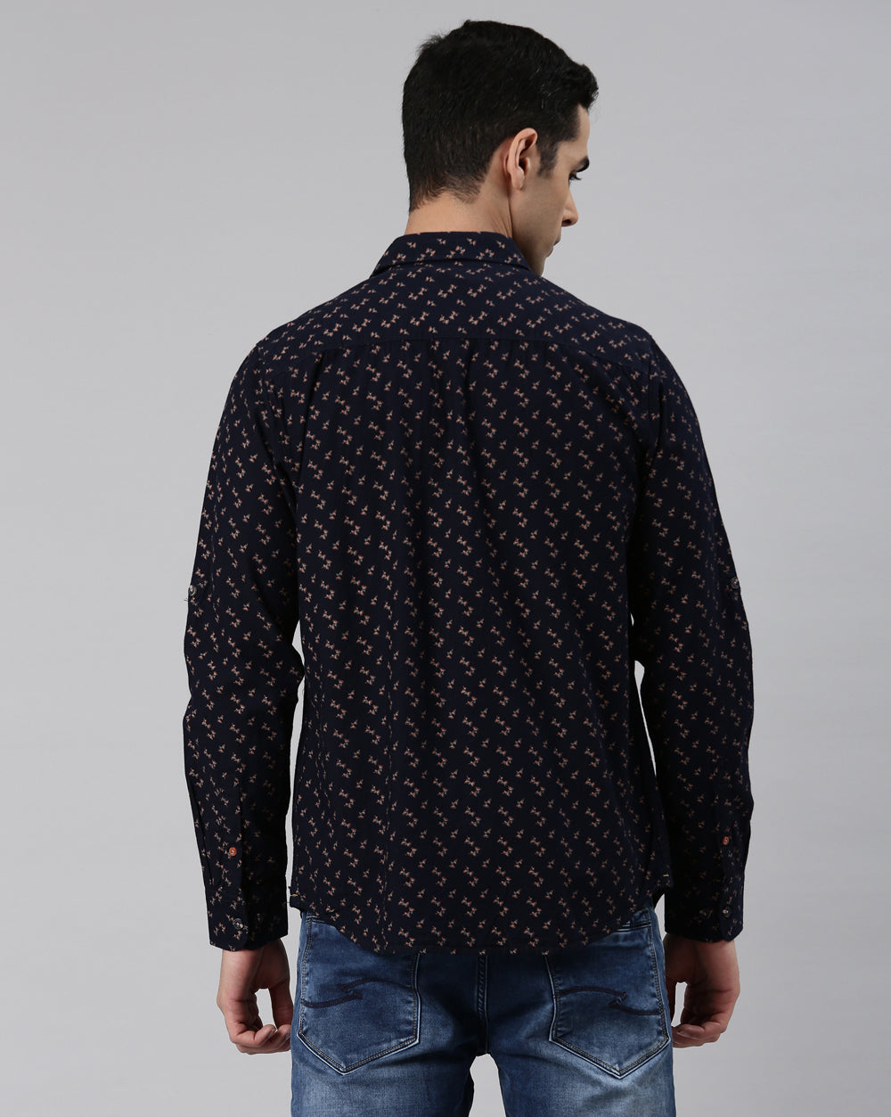 Men's Indigo Printed Shirt