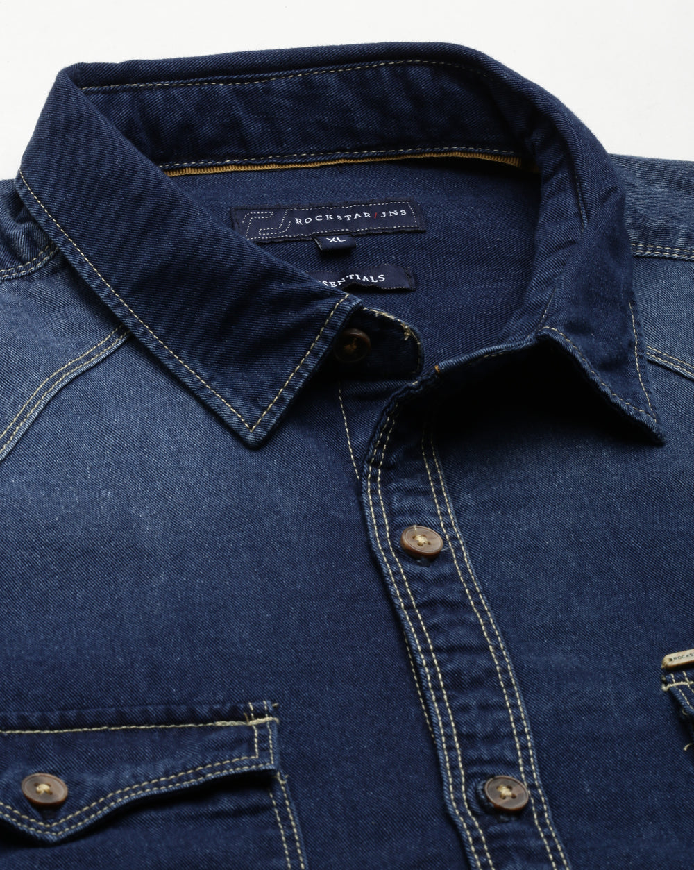 Mid Blue Washed Denim Shirt