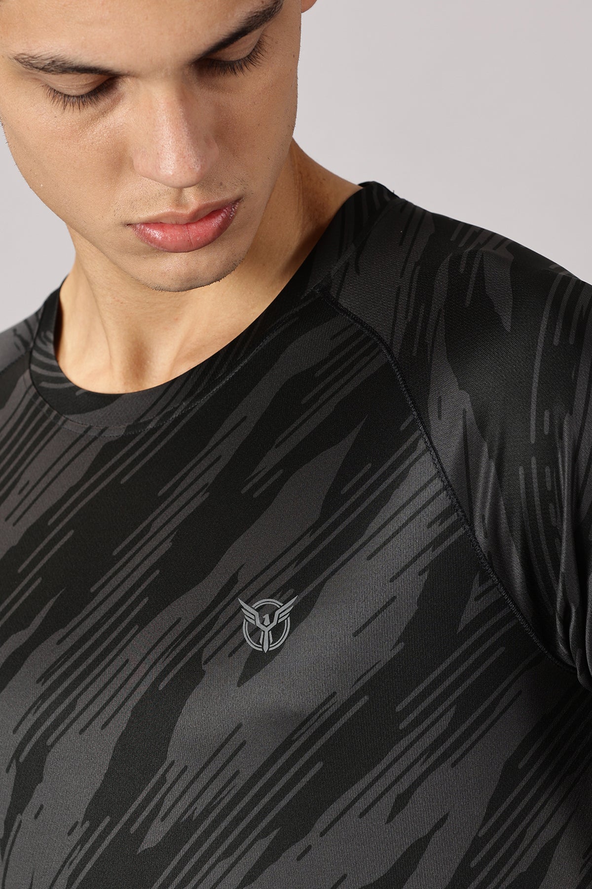 Active Crew Neck Printed Tee