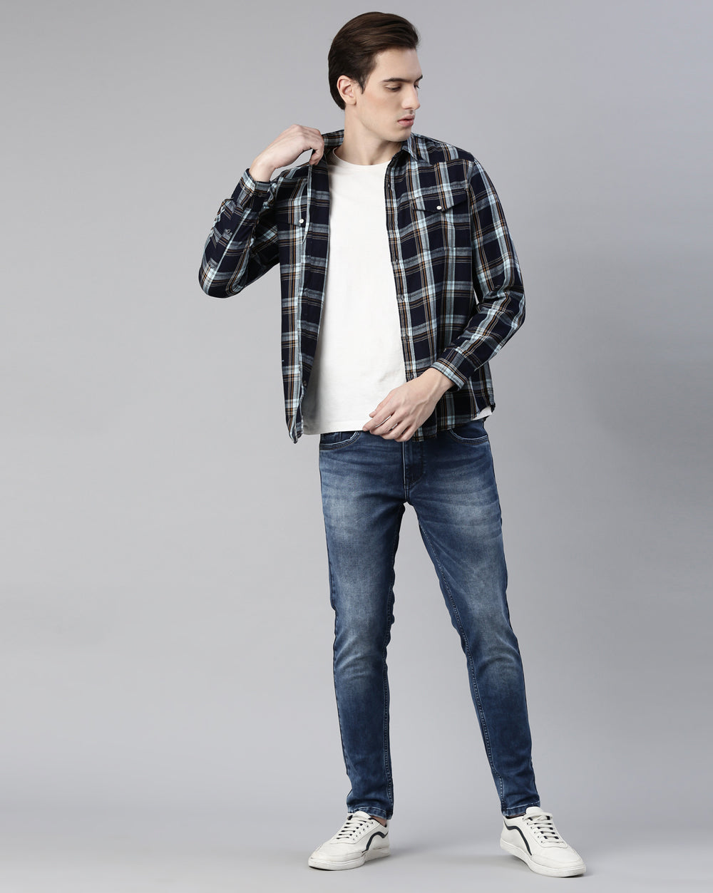 Swing Indigo Check Shirt