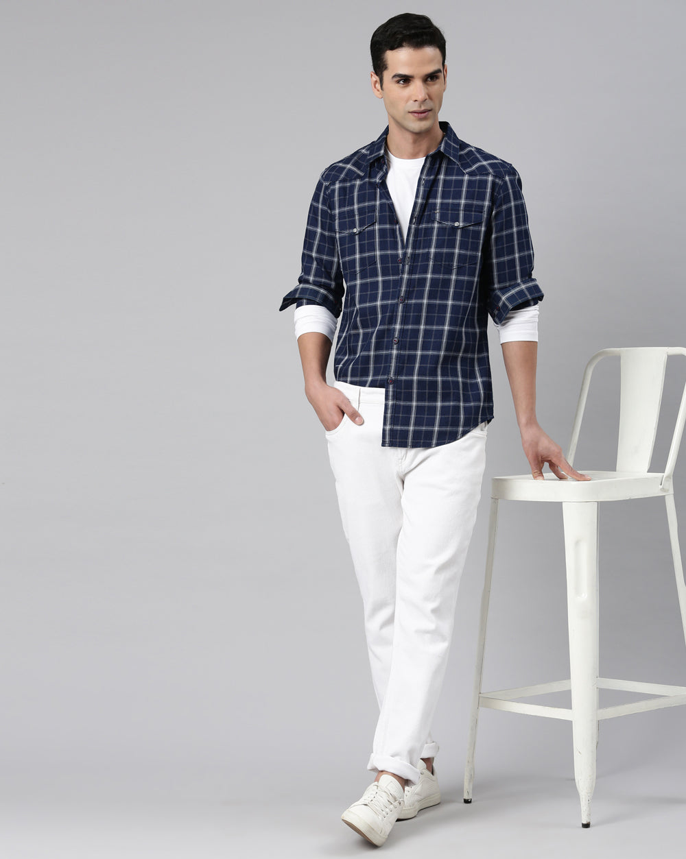 Swing Forever Blue Checkered Shirt