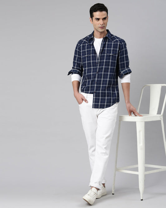 Swing Forever Blue Checkered Shirt