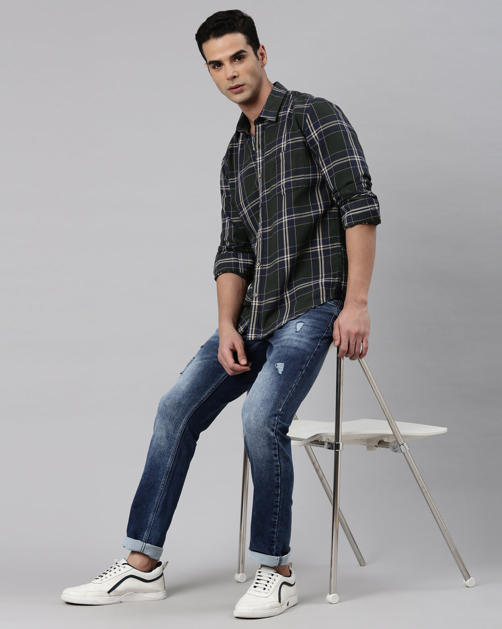 Sway Green Checkered Shirt