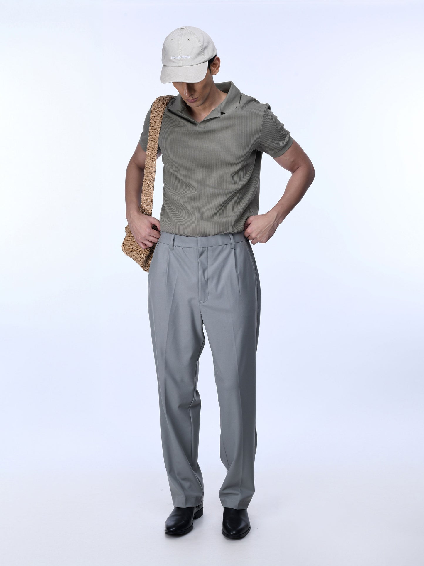 Soft Miracle Light Grey Relaxed Trousers