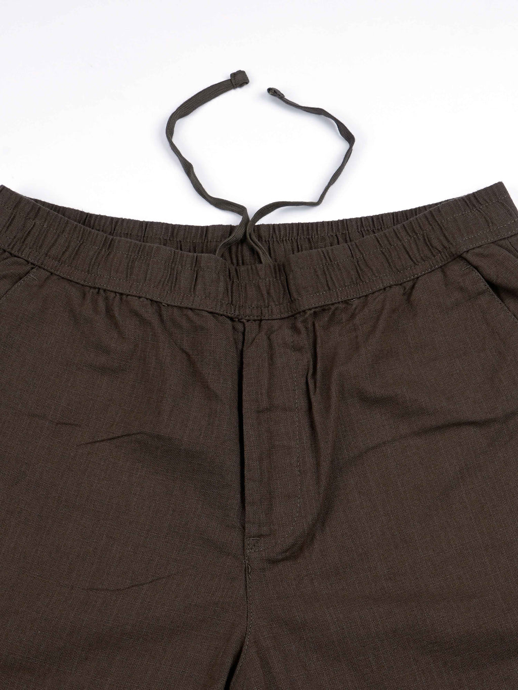 Raw Slub Relaxed Brown Flexiwaist Pants