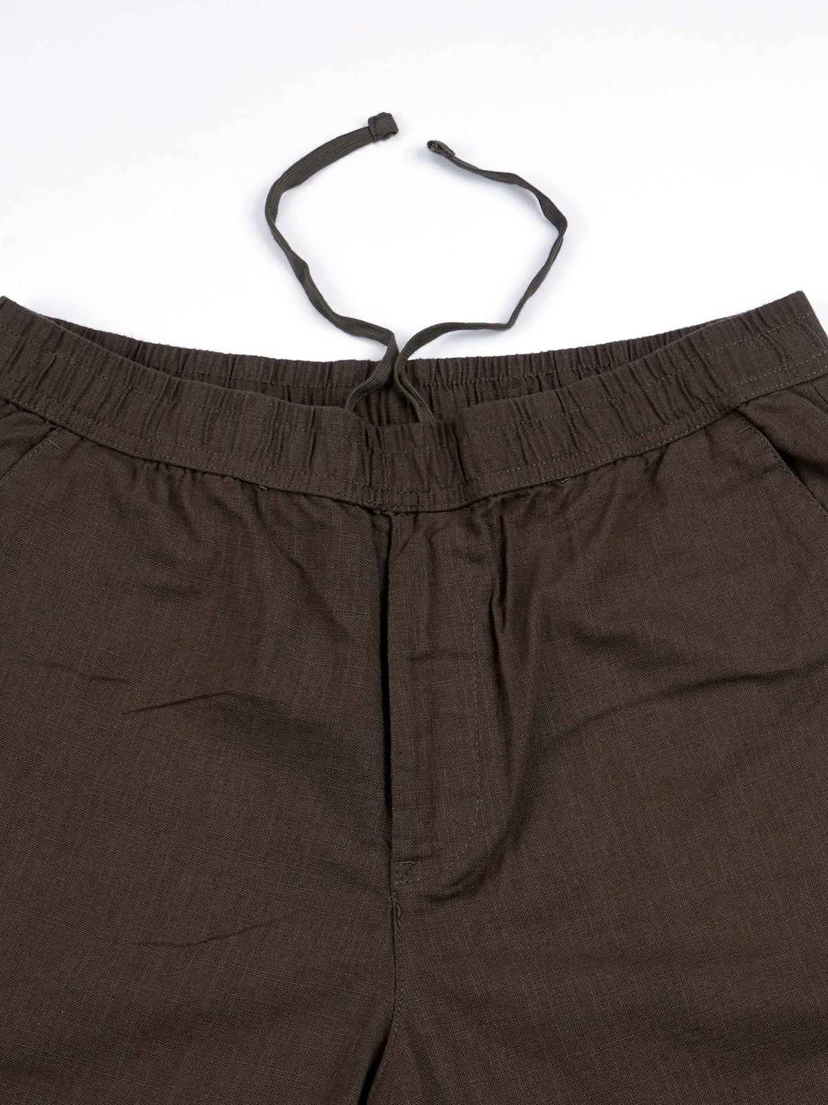 Raw Slub Relaxed Brown Flexiwaist Pants
