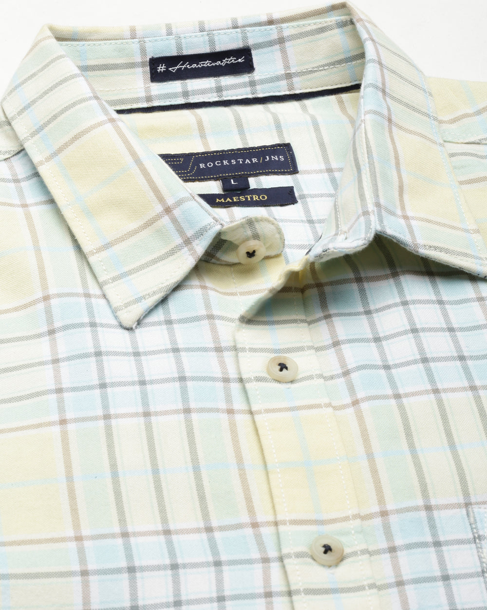 Sway Lemon Yellow Checkered Shirt