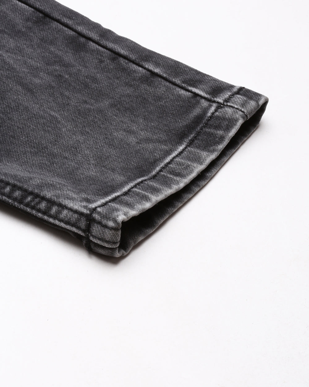 Distressed Dark Grey Denim