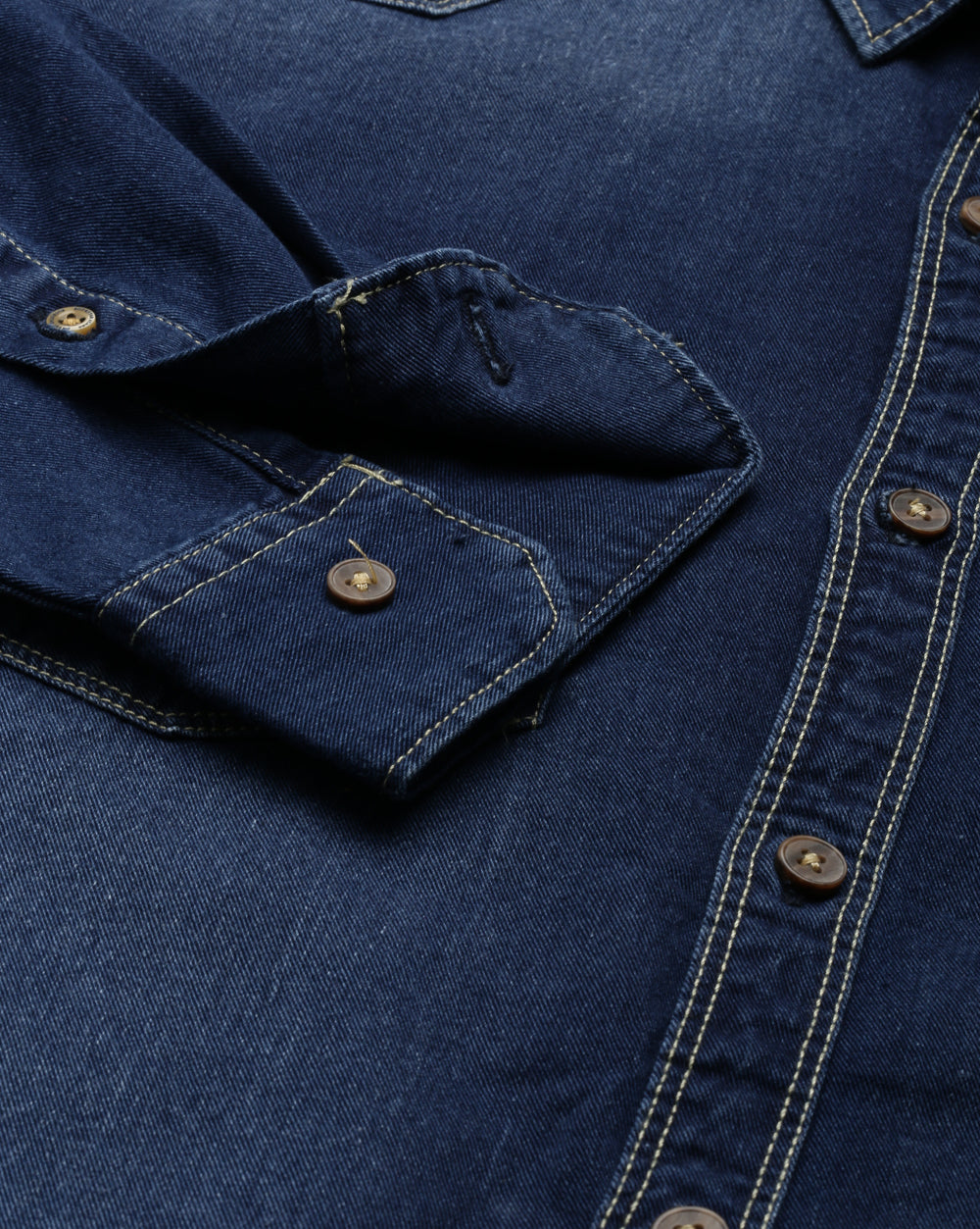 Mid Blue Washed Denim Shirt
