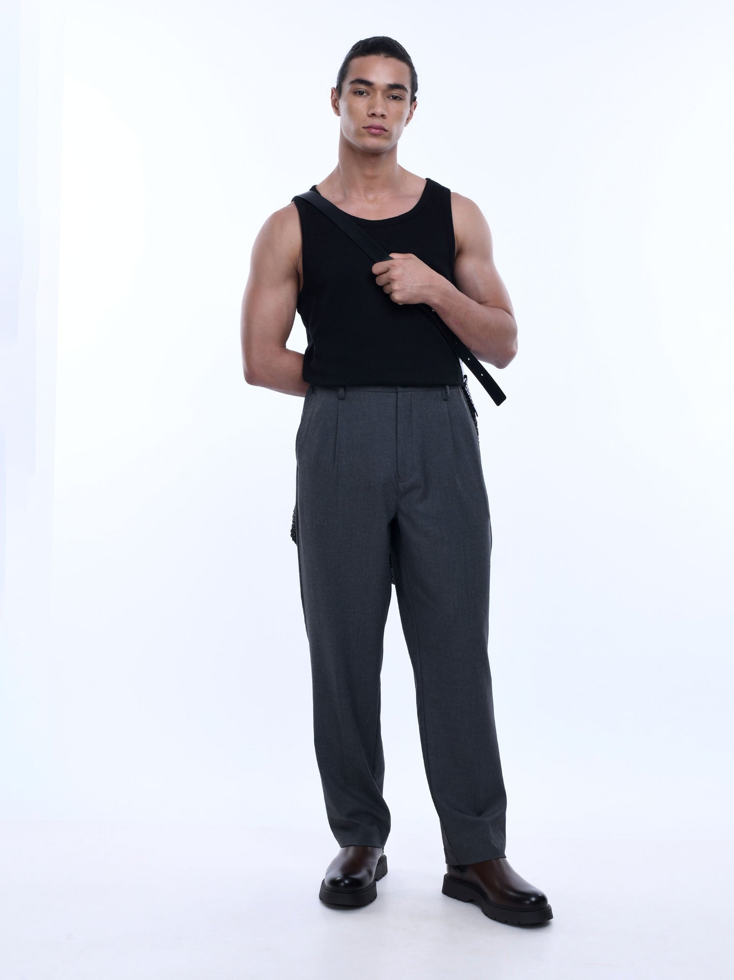 Soft Handle Relaxed Dark Grey Trousers