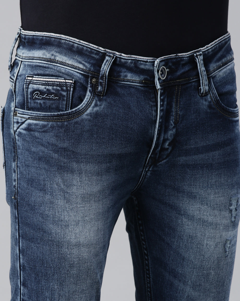 Distressed Blue Denim
