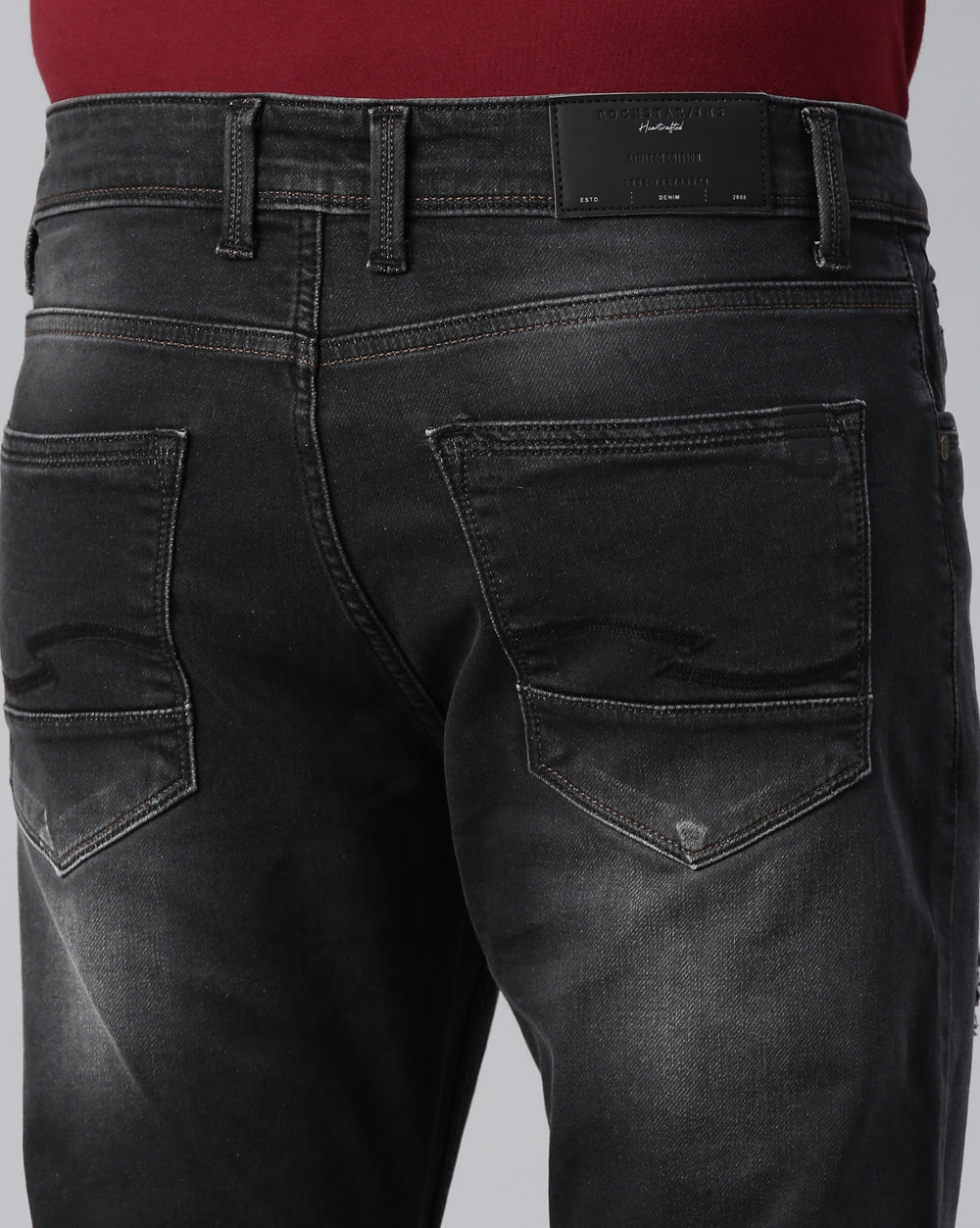Distressed Black Denim