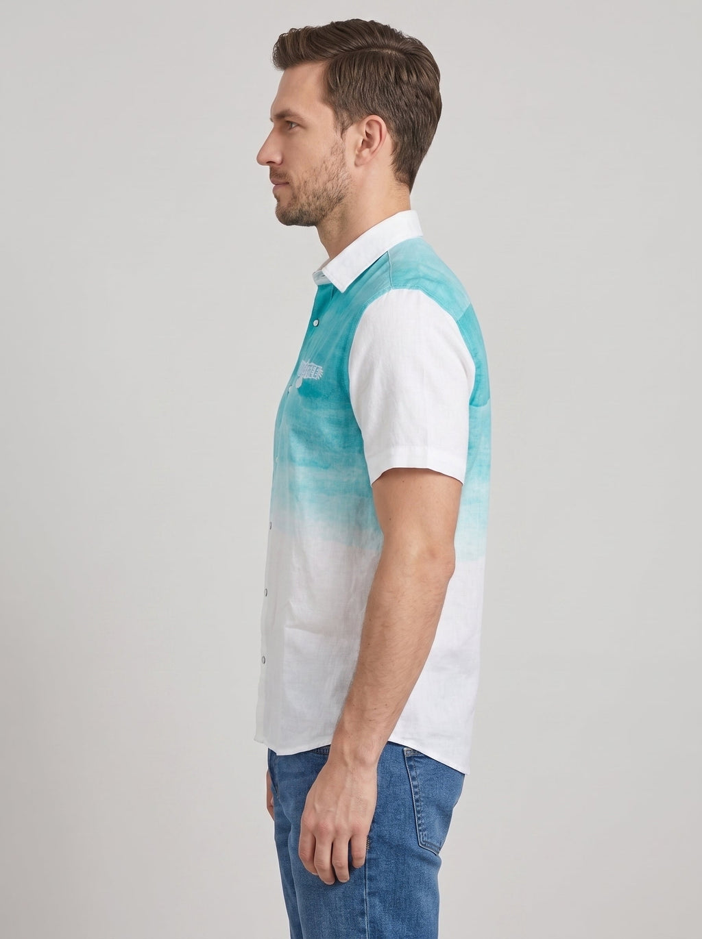 Turquoise Ombre Resort Shirt