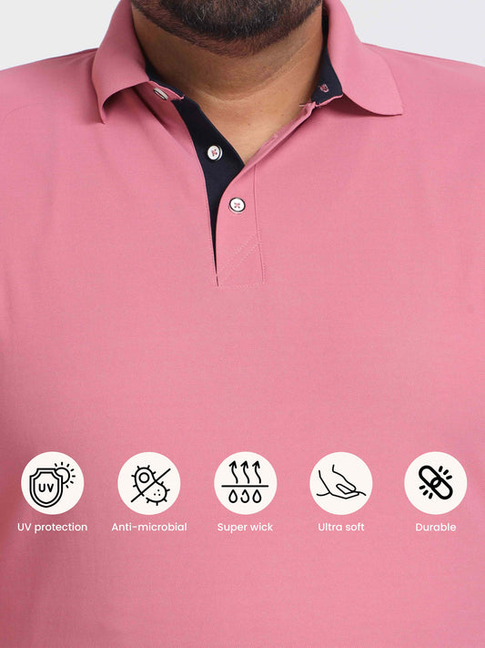 Plus Size Heather Rose Men's Polo T-shirt