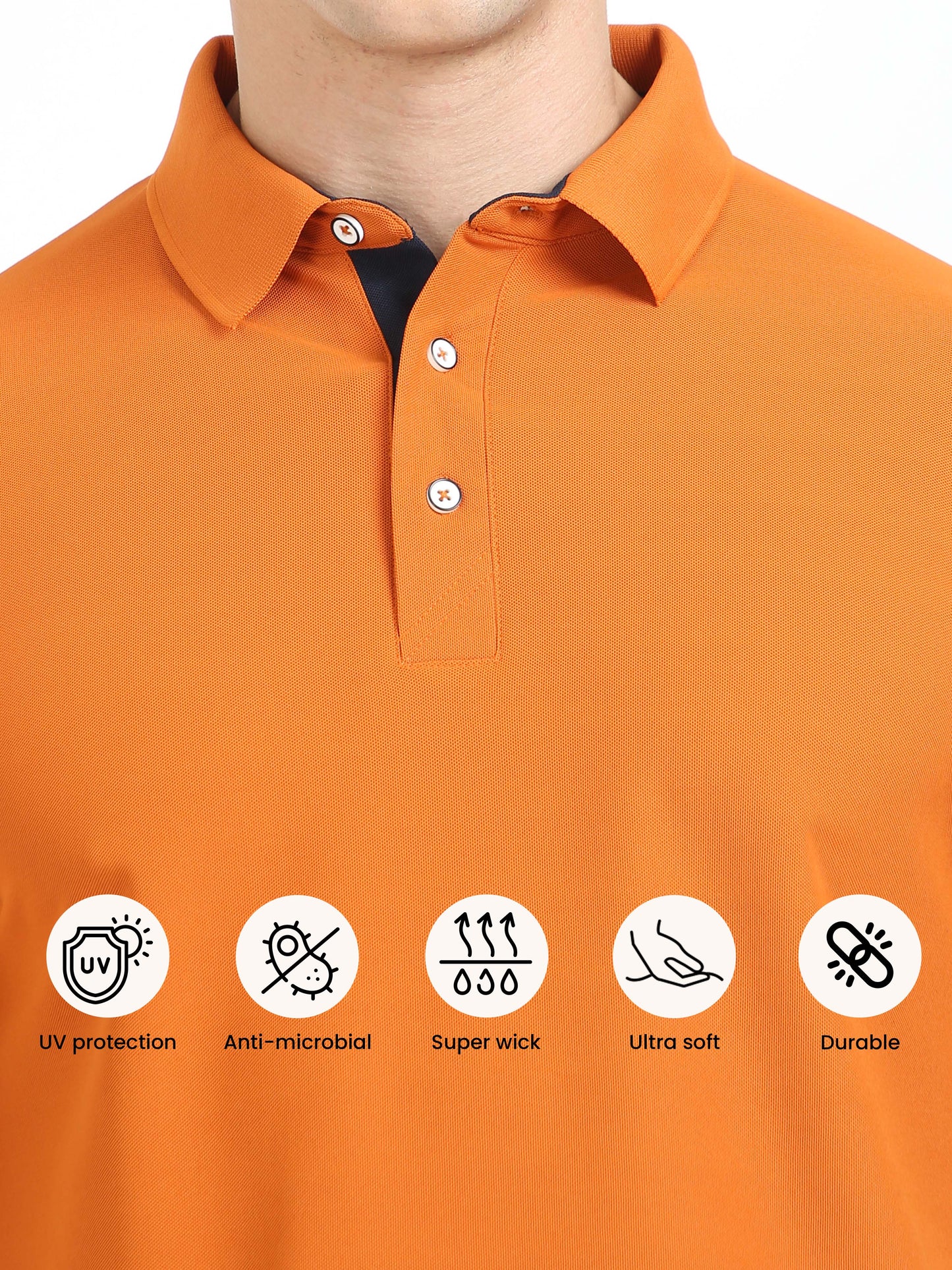 Woody Orange Men's Polo T-shirt