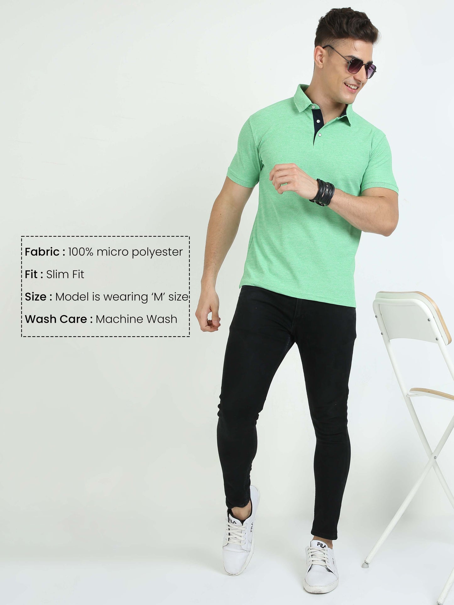 Pista Melange Men's Polo T-shirt
