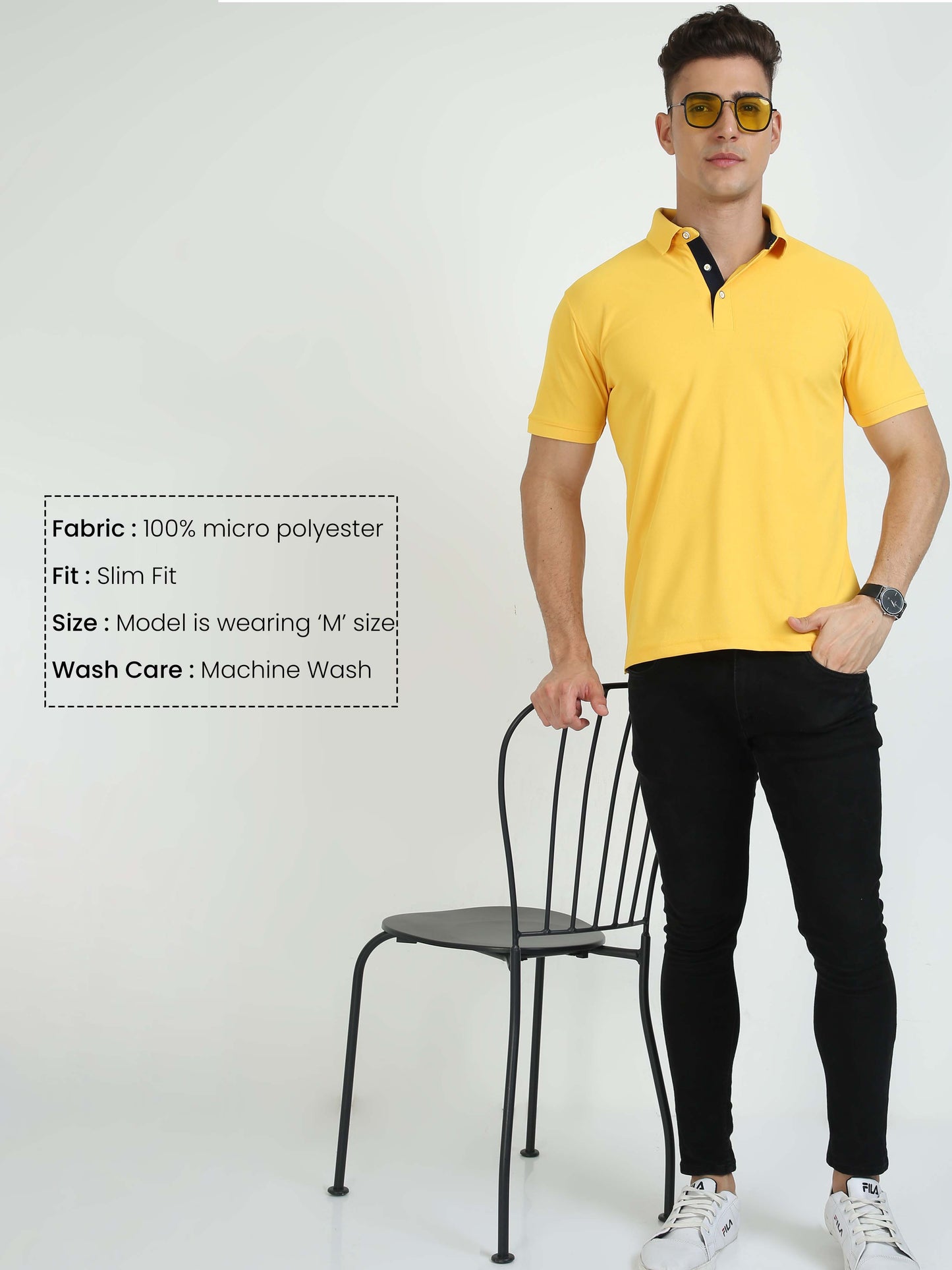 Banana Yellow Men's Polo T-shirt