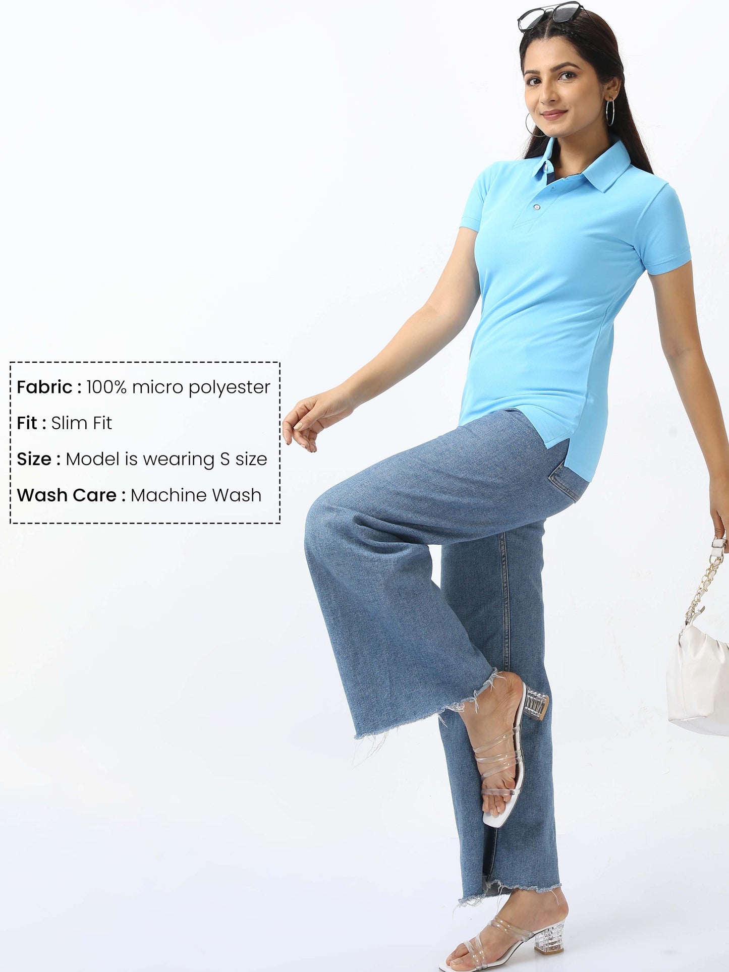 Sky Blue Lagoon Women's Polo T-shirt