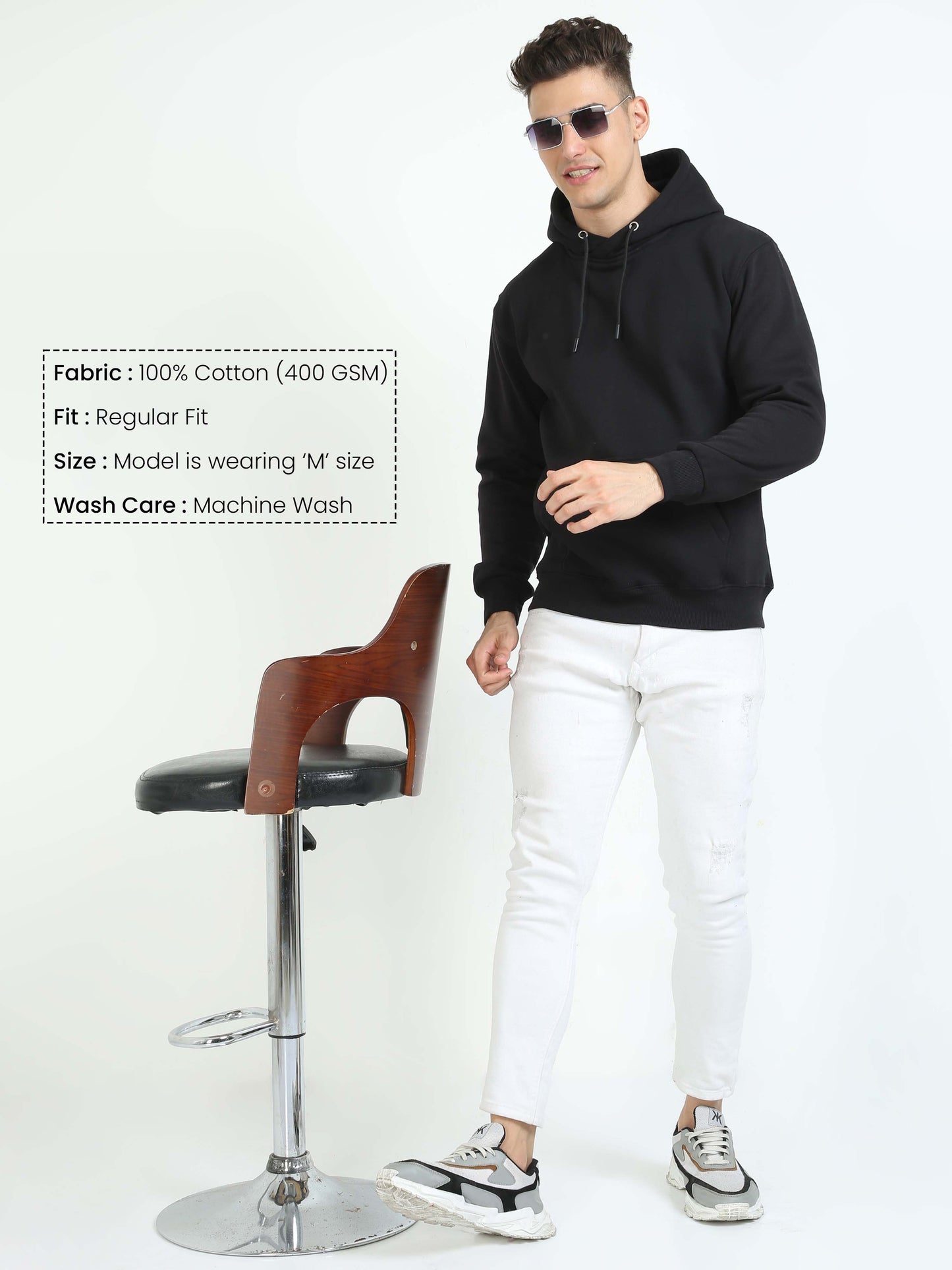 Men Black Hoodie