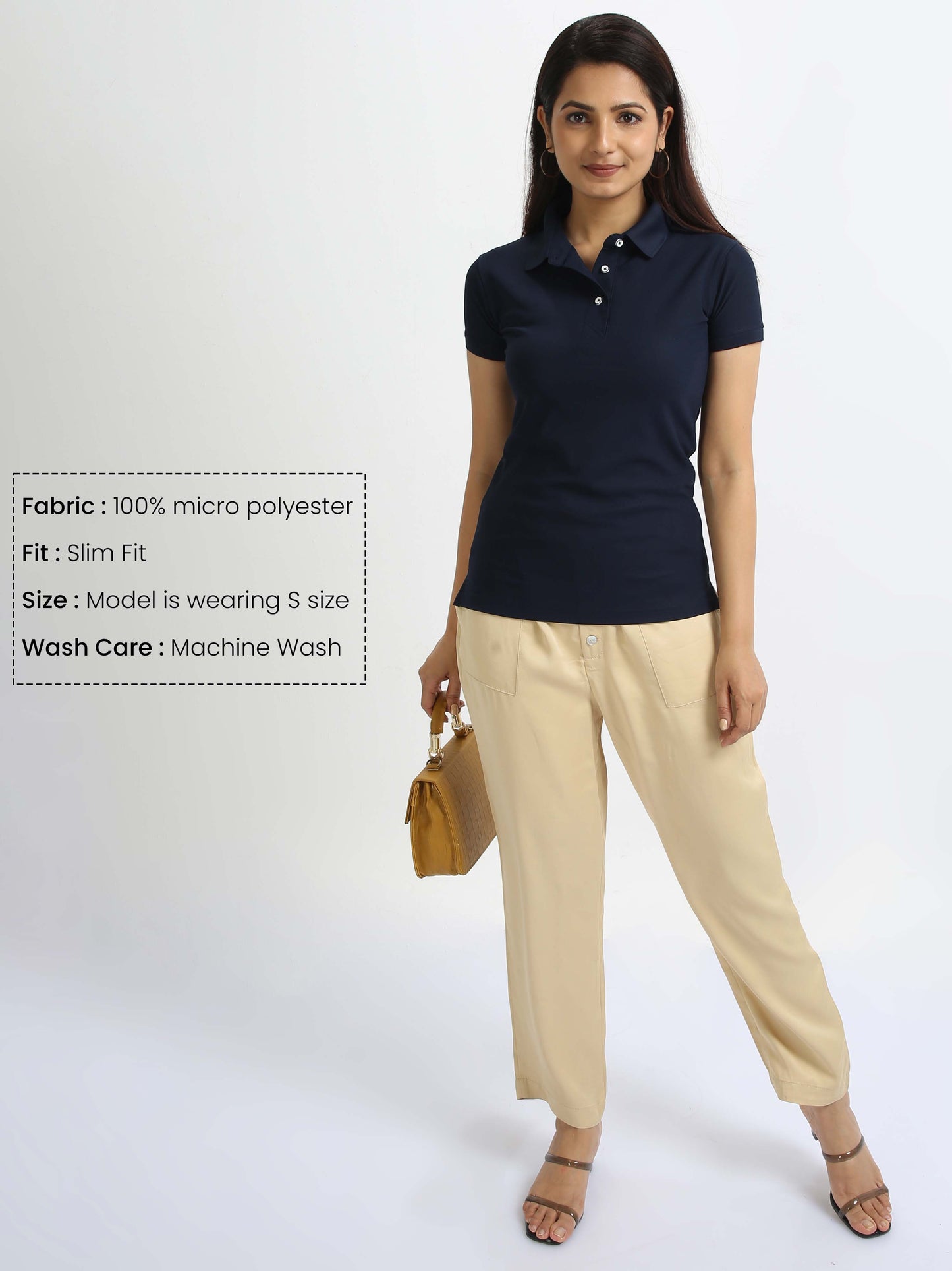 Navy Women's Polo T-shirt