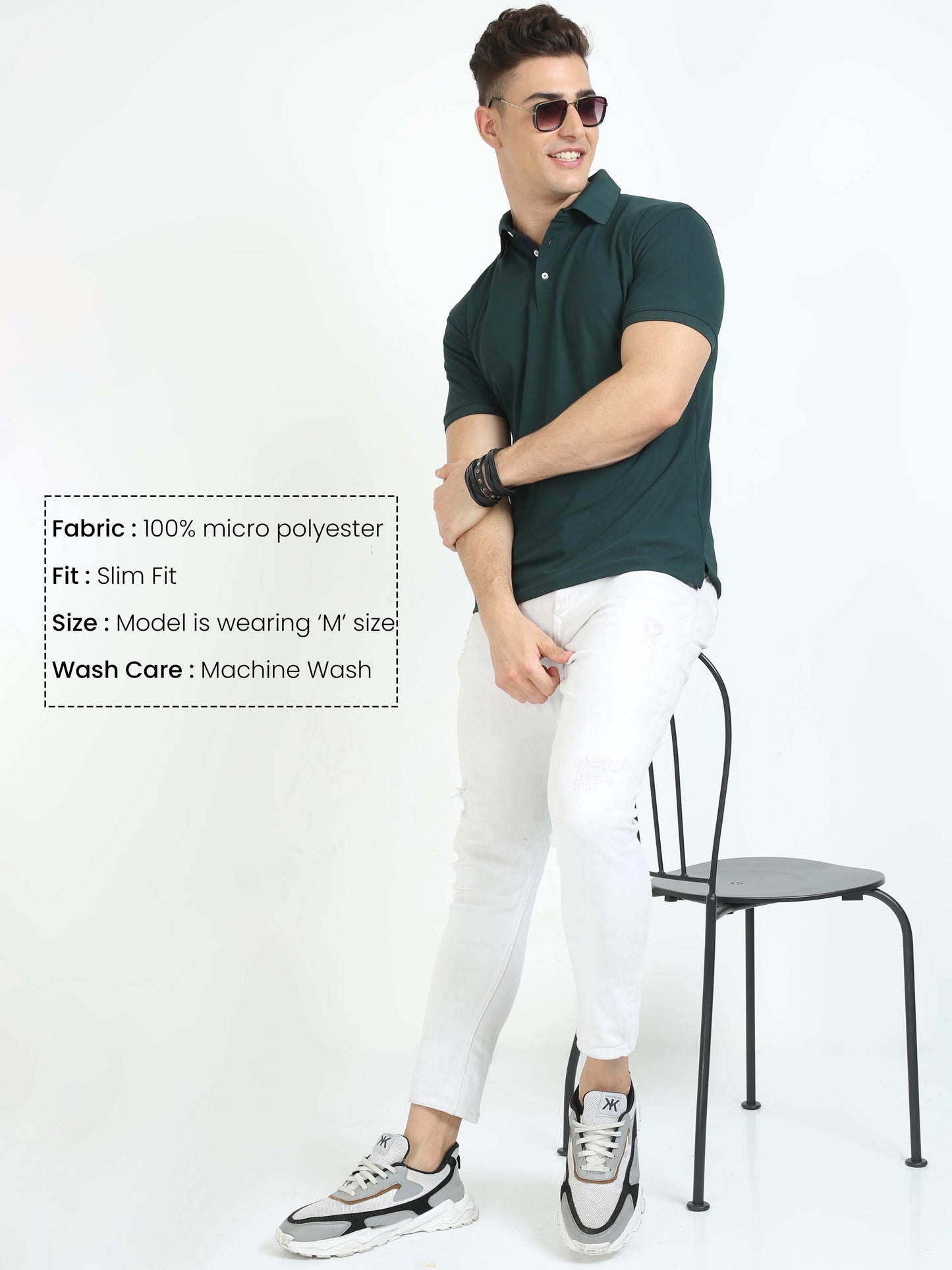 Pine Green Men's Polo T-shirt