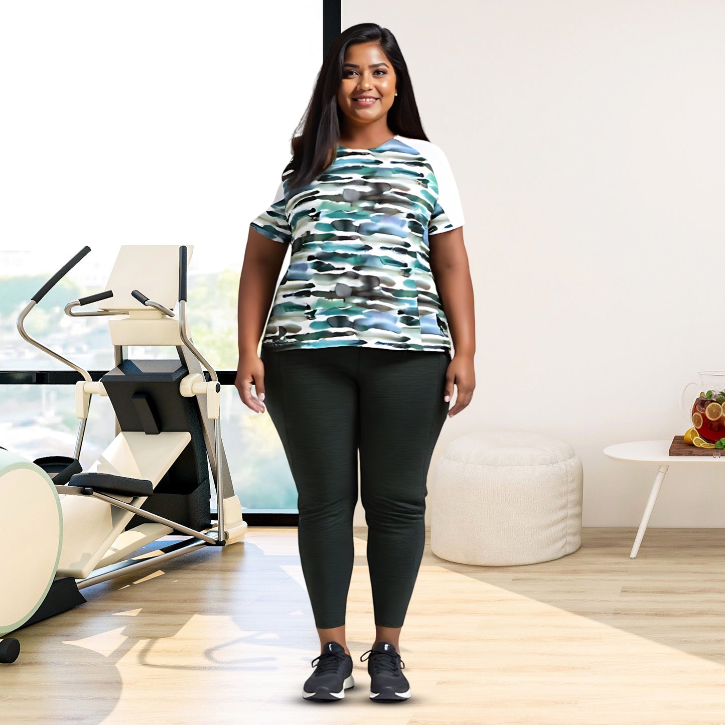 Nature Abstract Women Cycling Tee -Plus Size