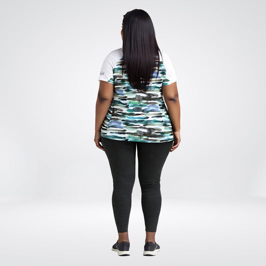 Nature Abstract Women Cycling Tee -Plus Size
