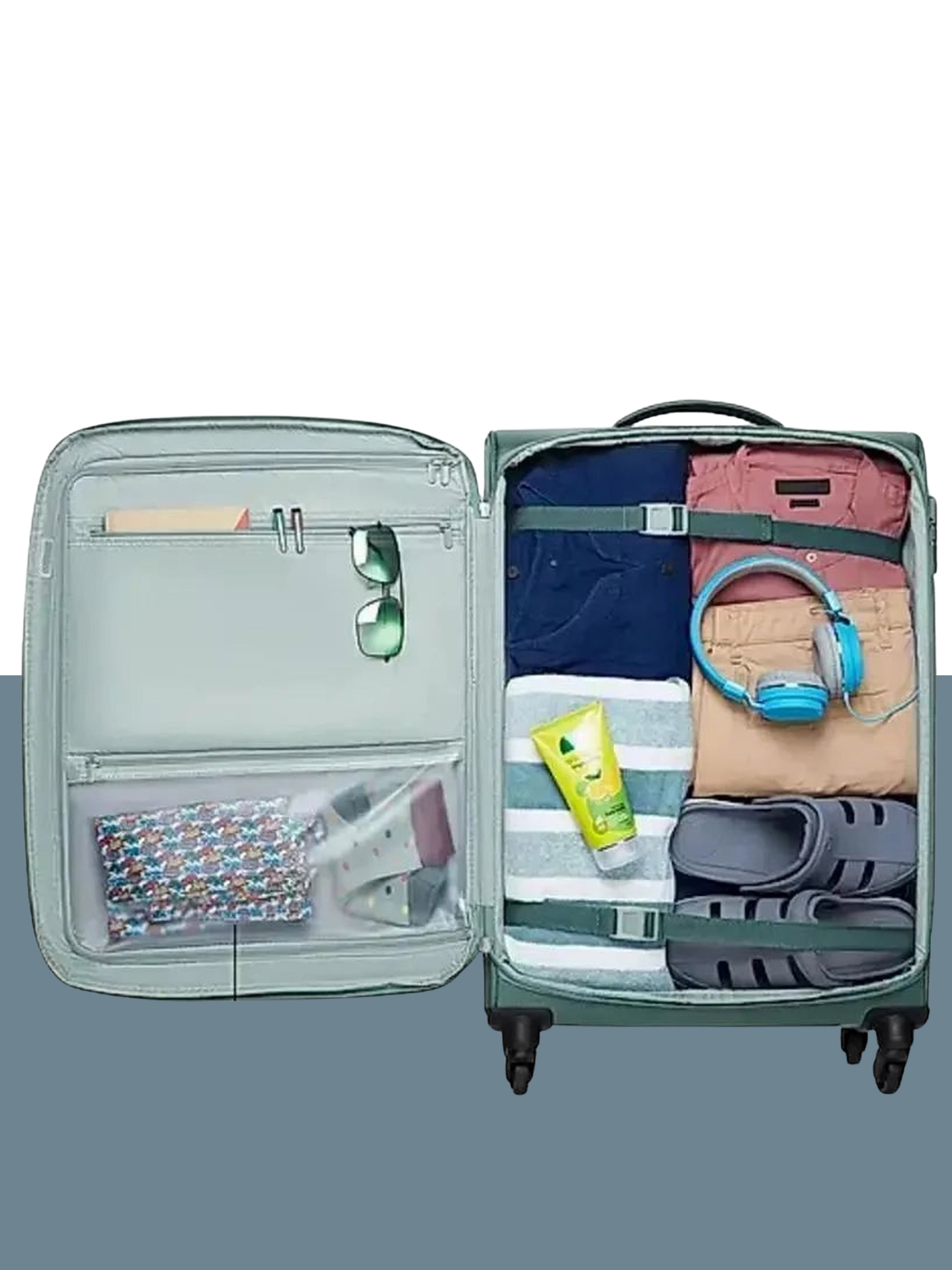 Luxury American Tourister Trolley PETRO SP70 -SMOKE GRY