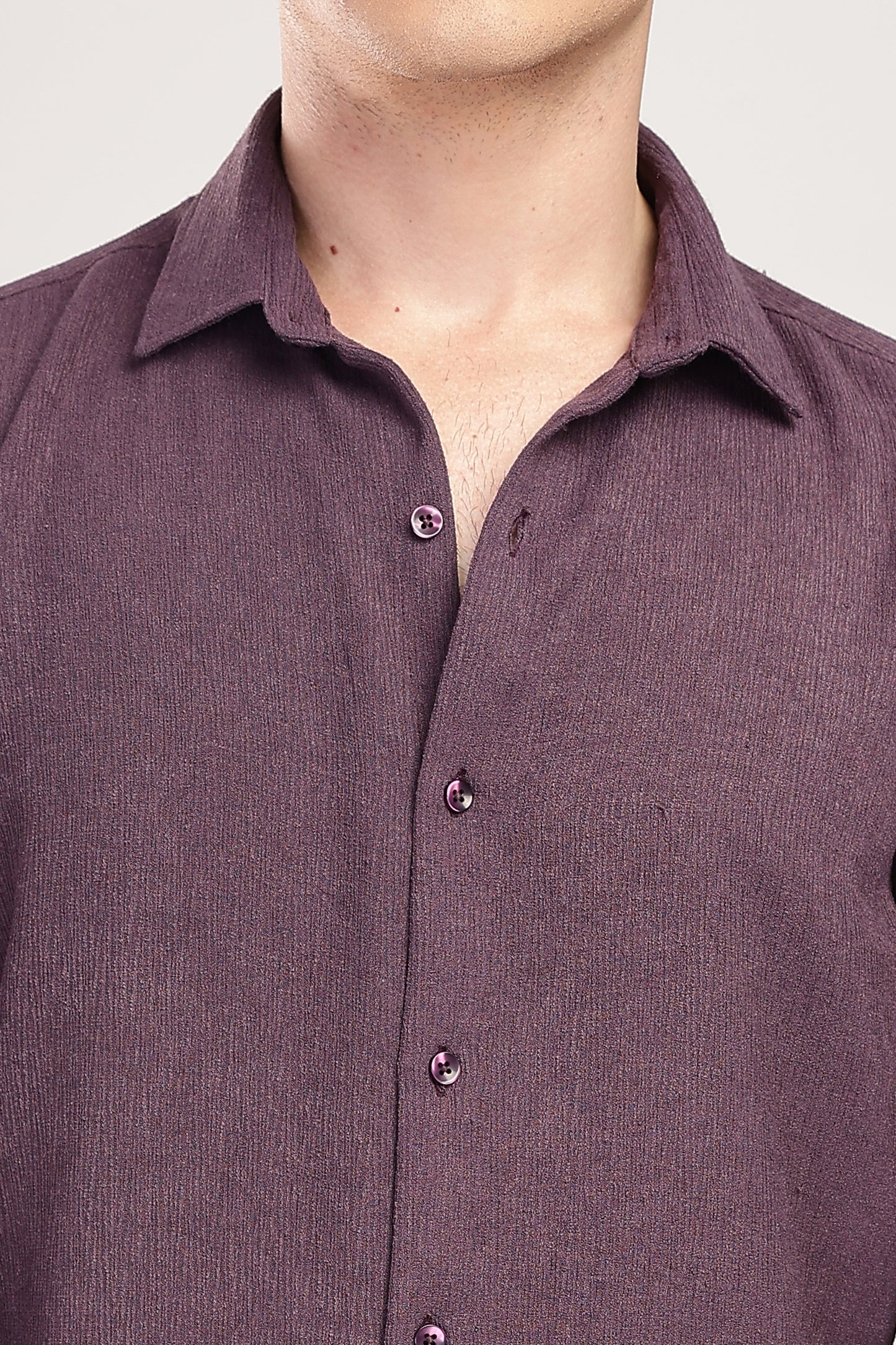 Men Textured Shirt-Lavender
