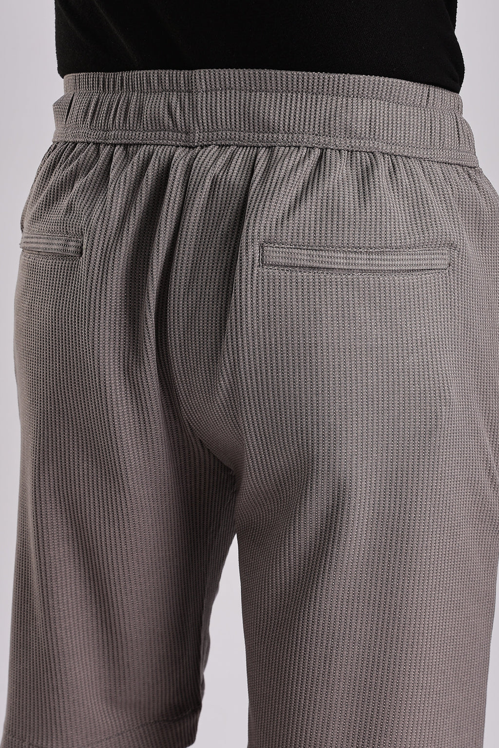 Men Jacquad Shorts-Grey