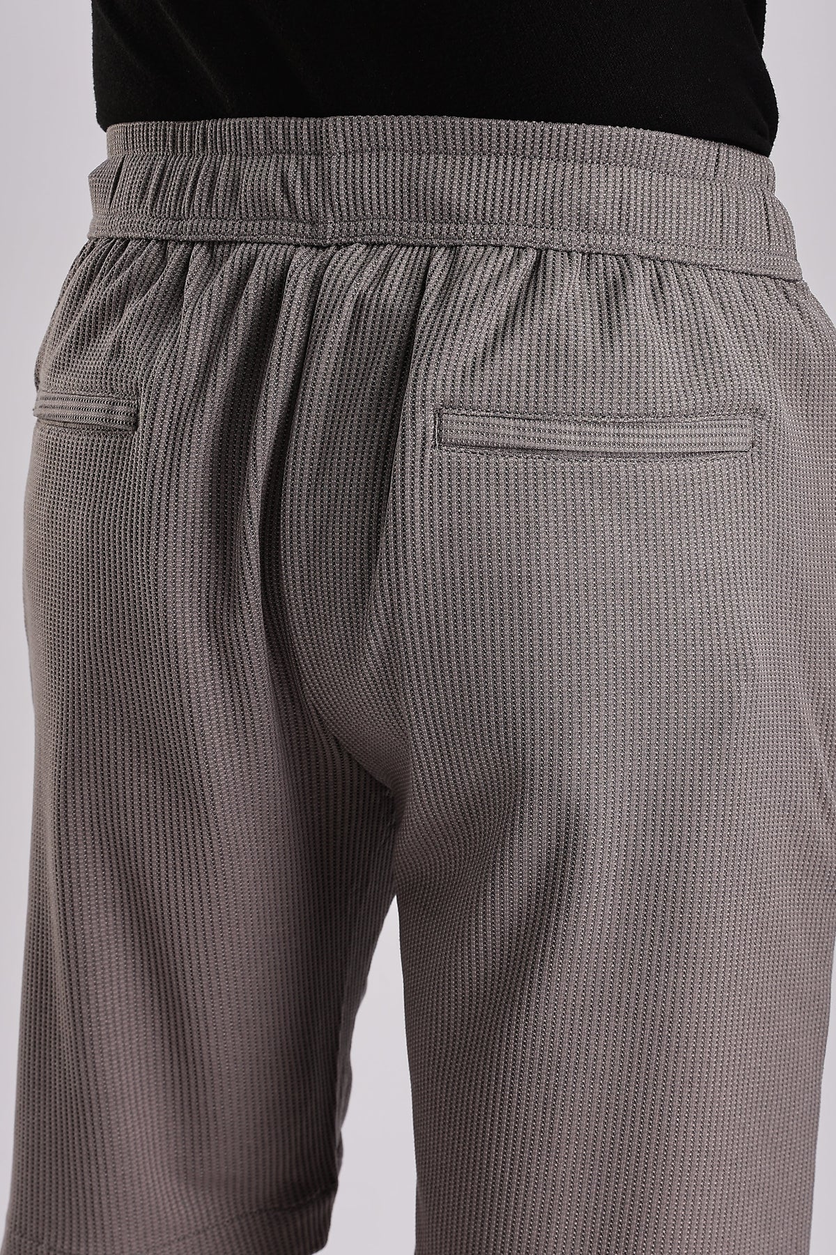 Men Jacquad Shorts-Grey
