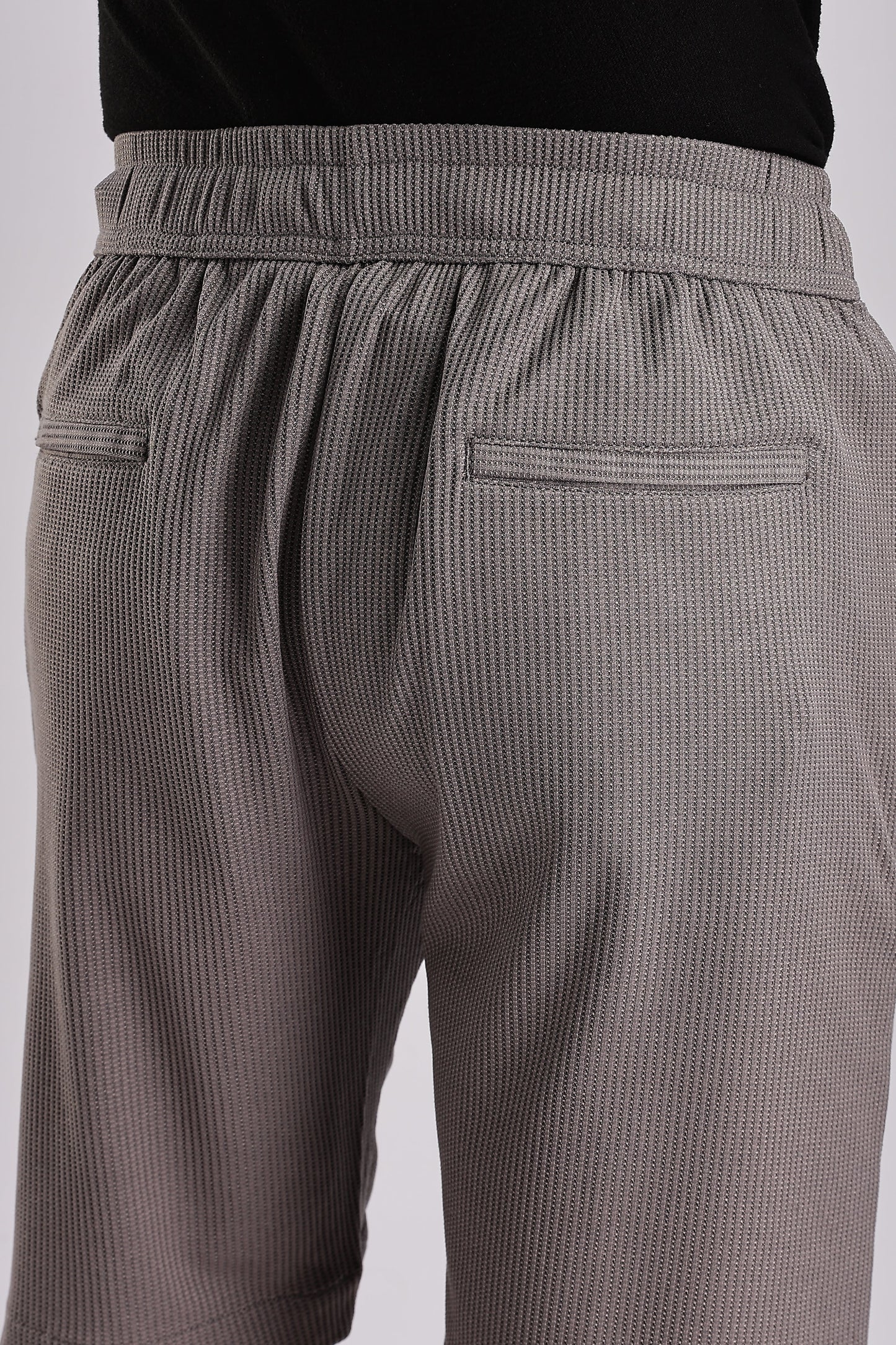 Men Jacquad Shorts-Grey