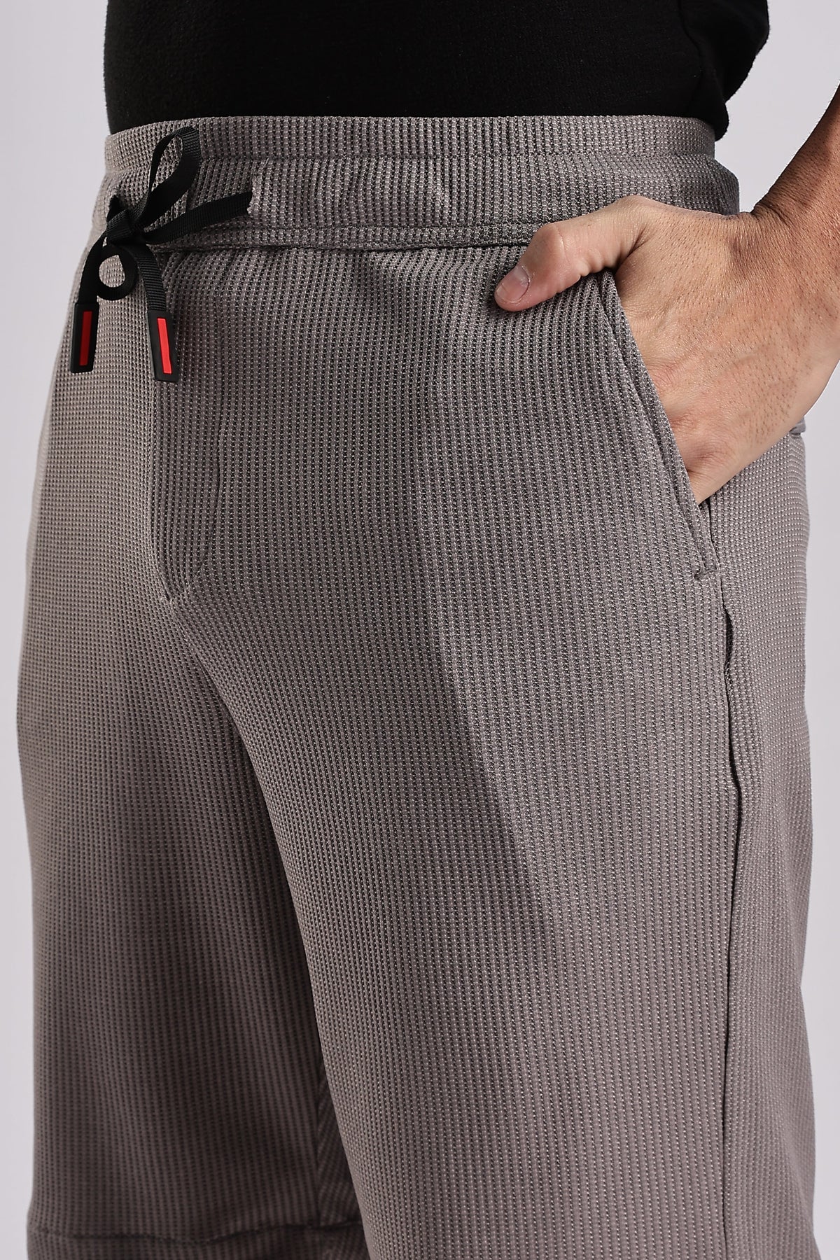 Men Jacquad Shorts-Grey