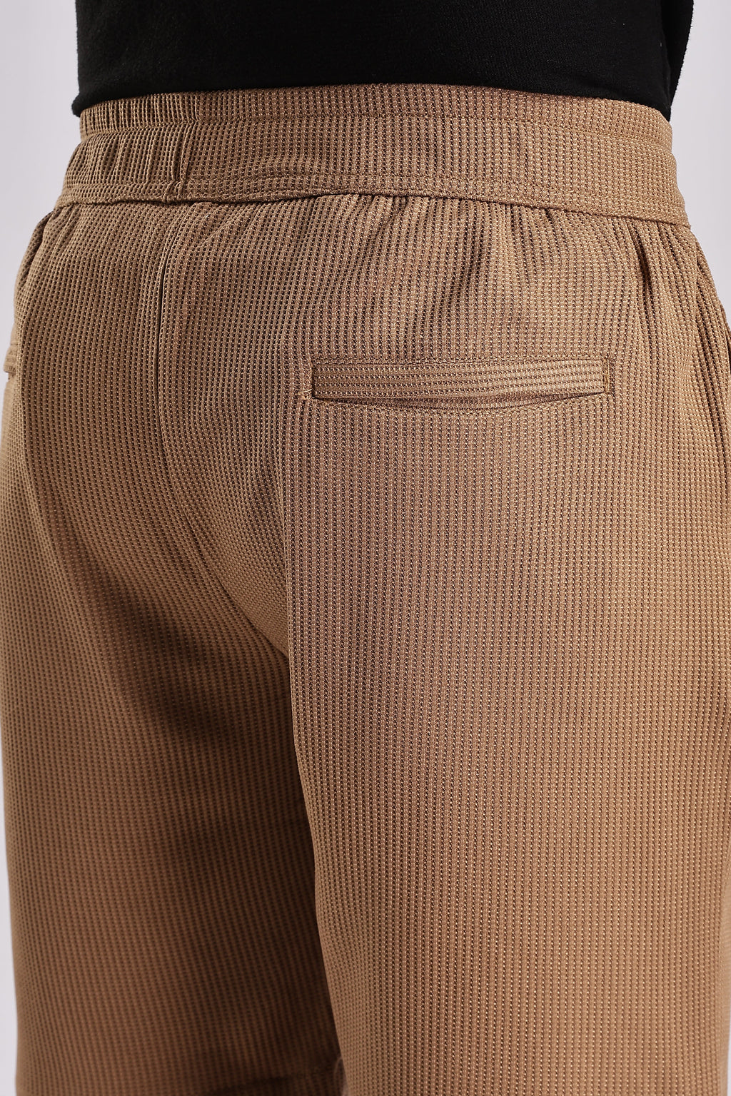 Men Jacquad Shorts-Fawn