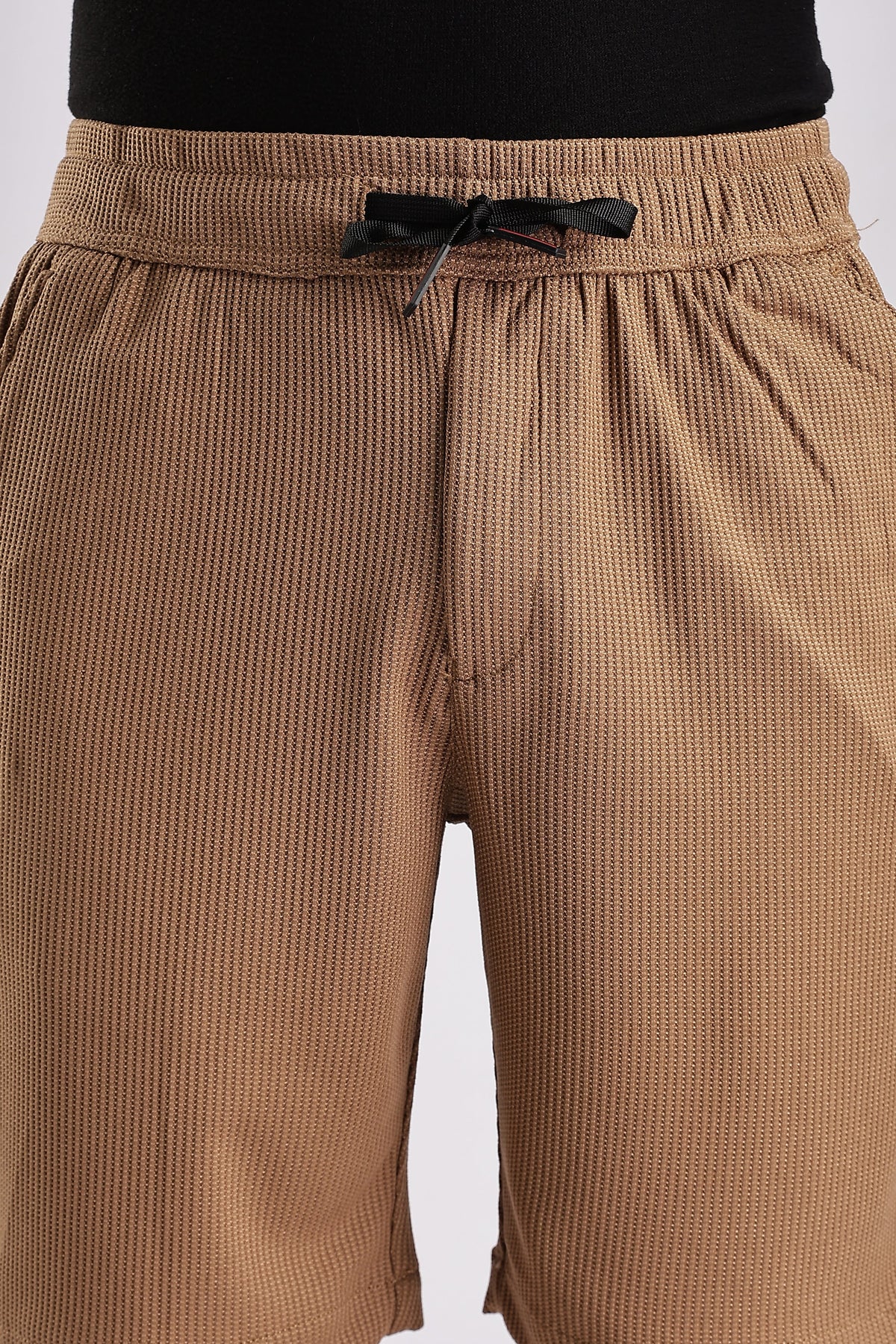 Men Jacquad Shorts-Fawn