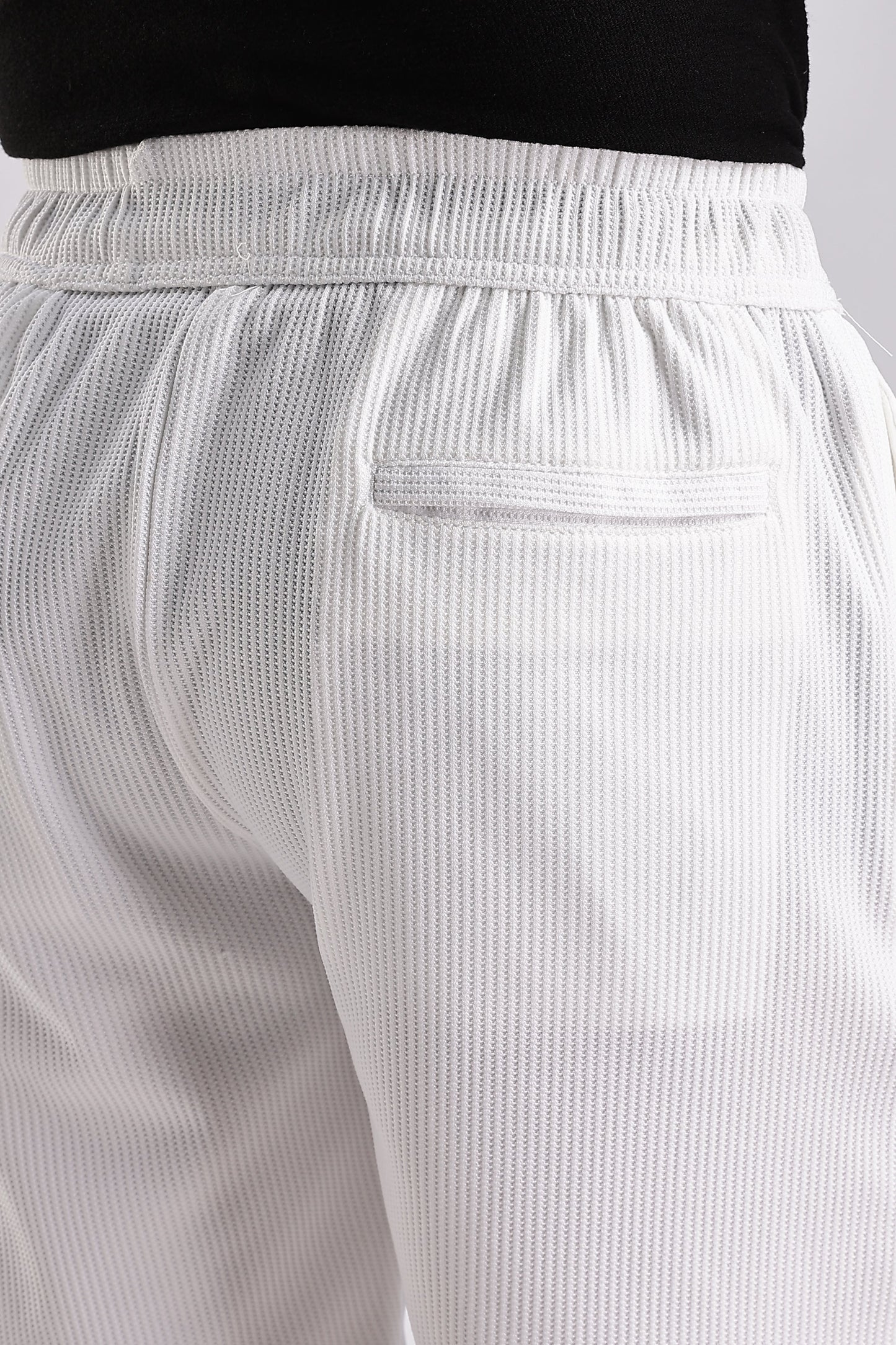 Men Jacquad Shorts-White