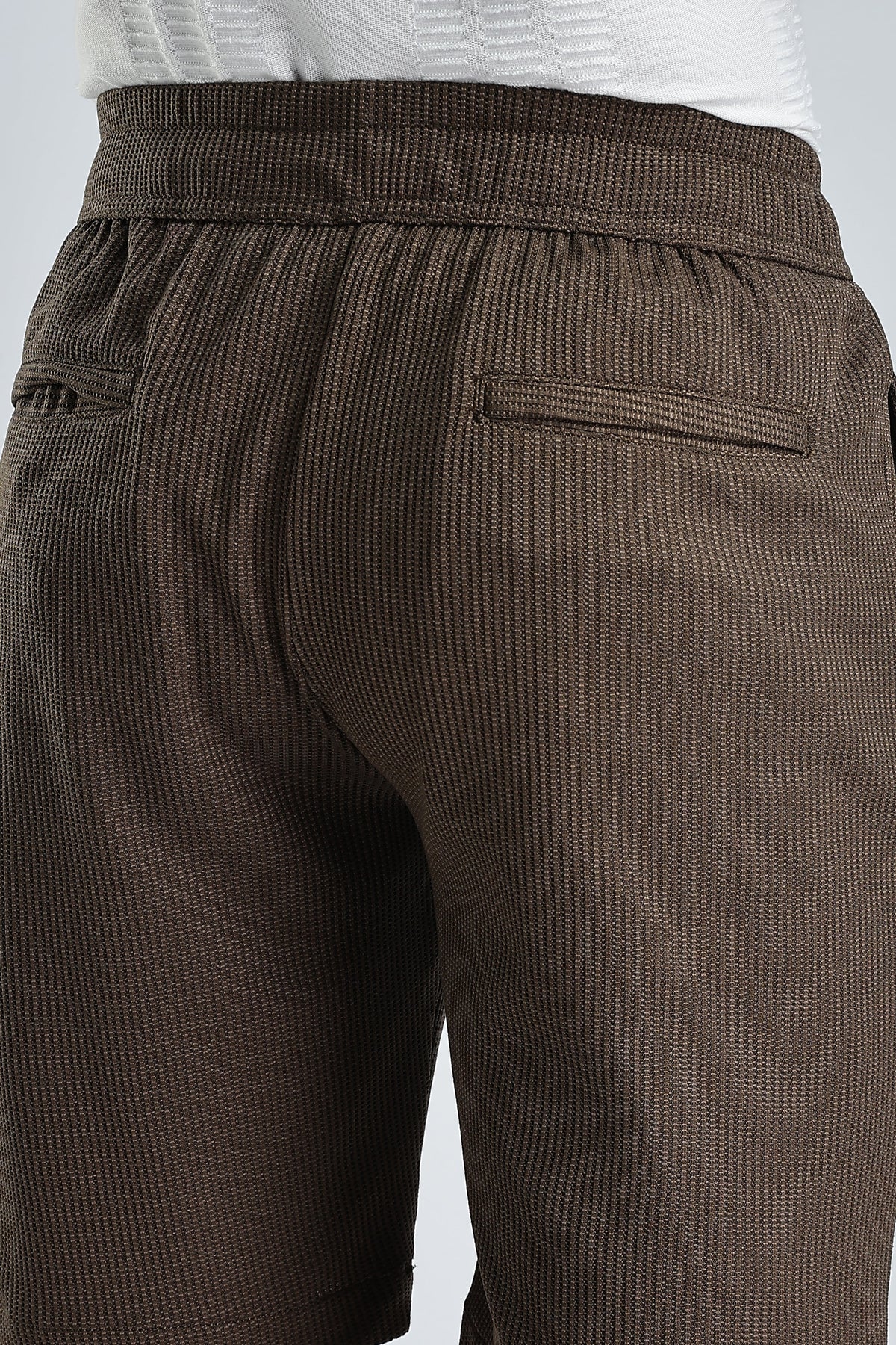 Men Jacquad Shorts-Olive