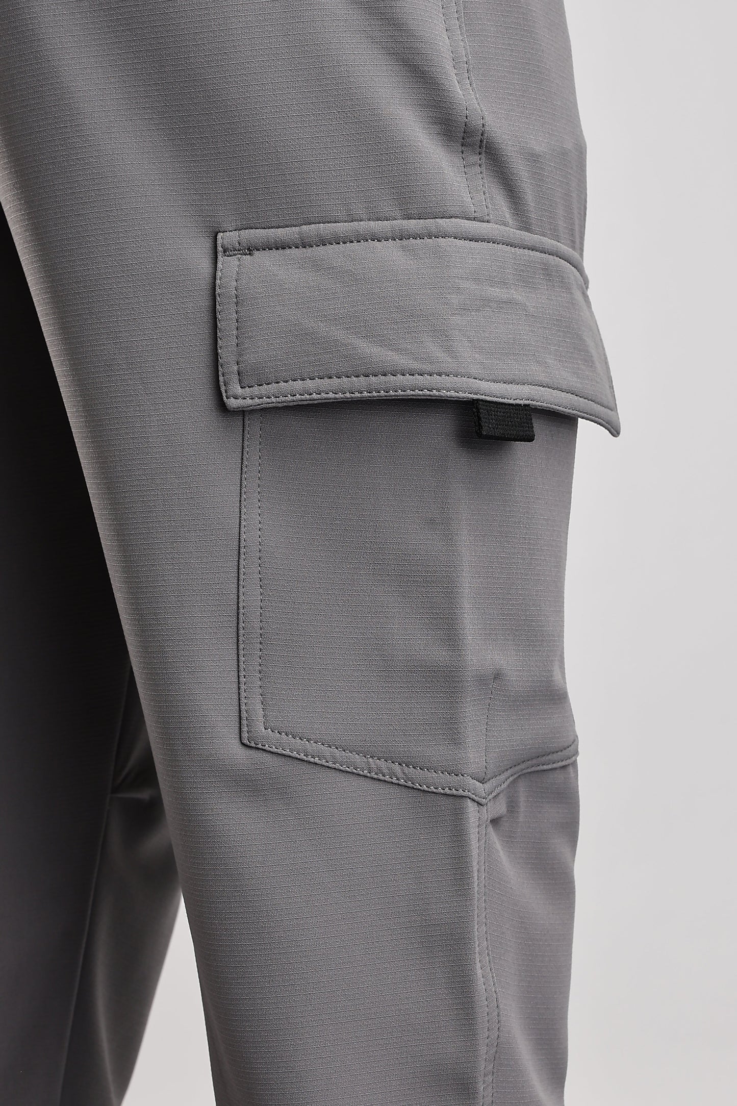 Men Structured Imported Utility Joggers-Lt Grey