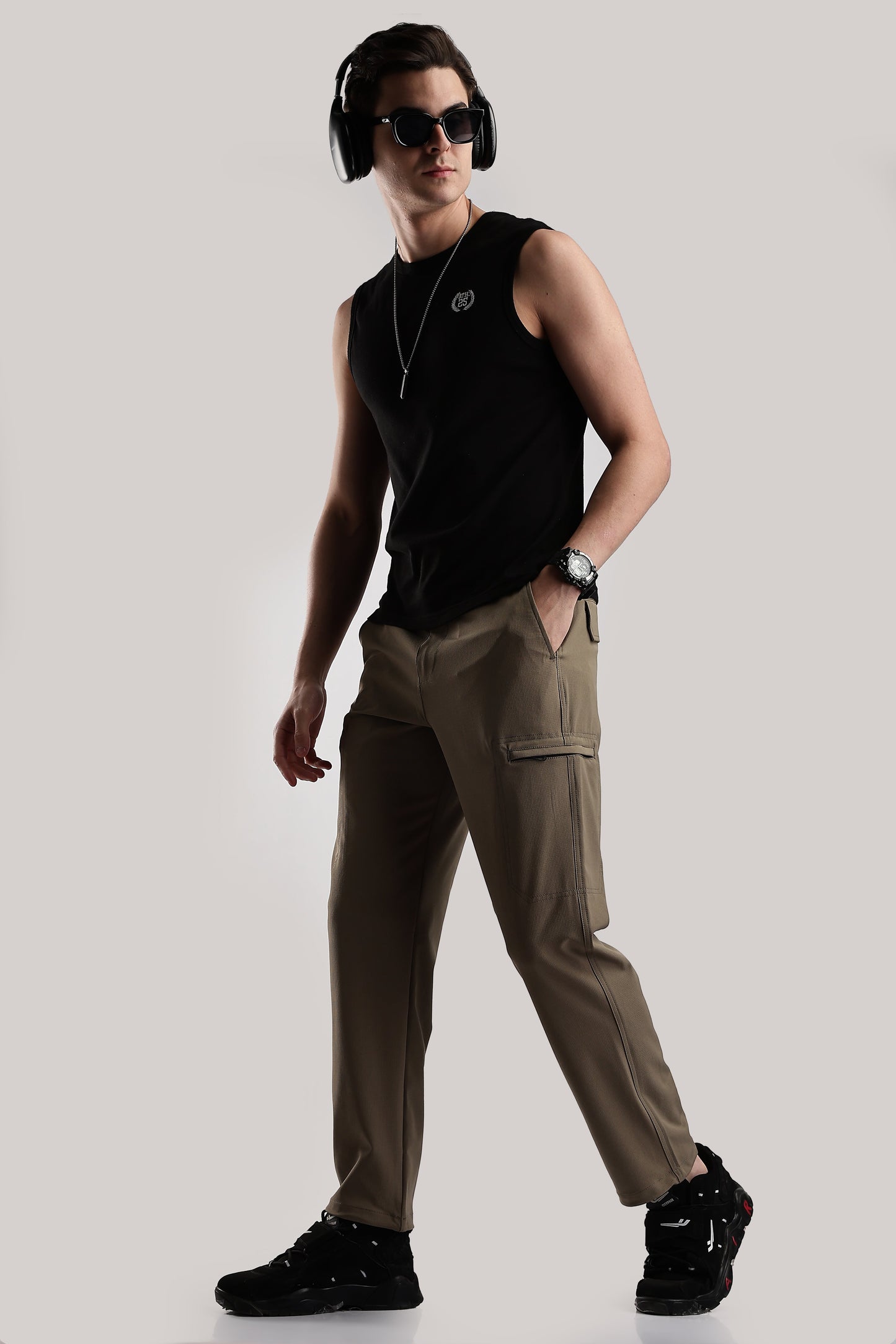 Men Structured Adventure Cargo-Biscuit