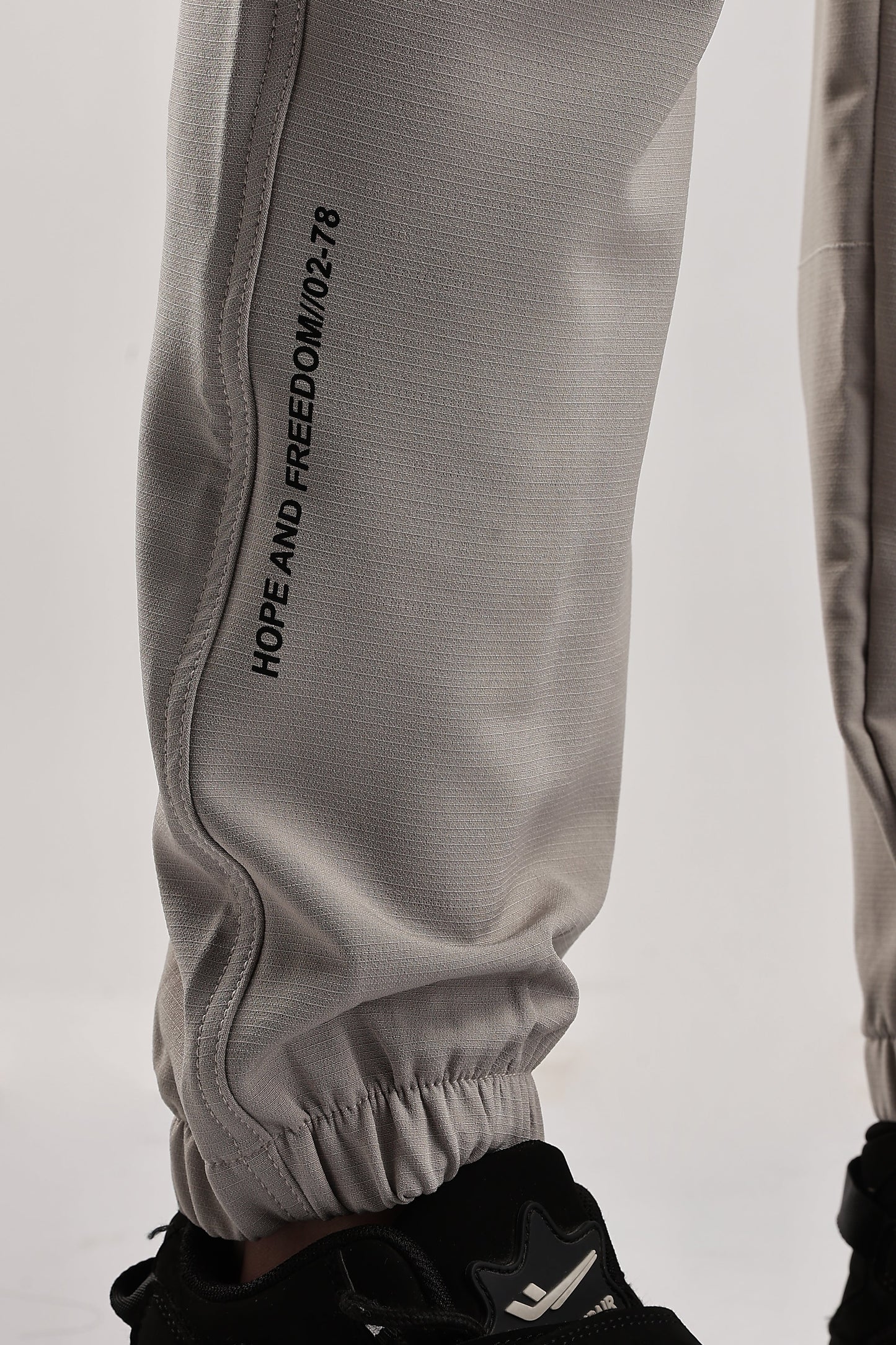 Men Structured Imported Utility Joggers-Cream